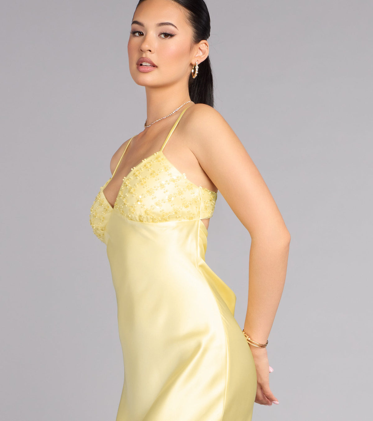 Elysia Satin Maxi Dress
