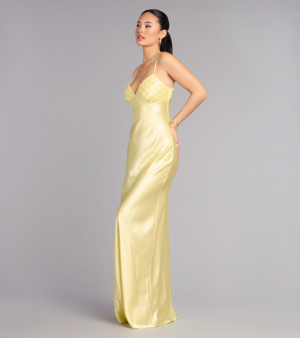 Elysia Satin Maxi Dress