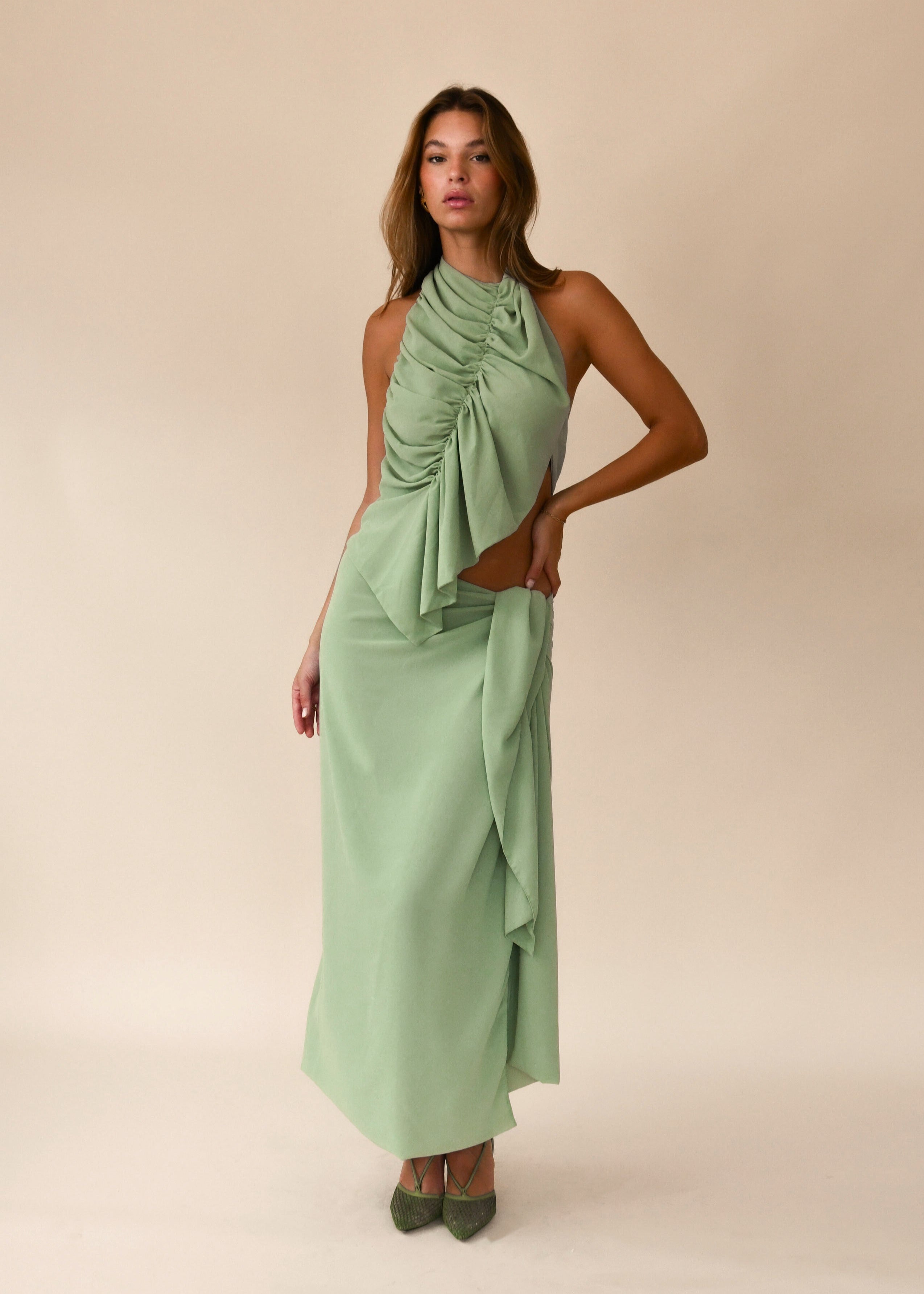 Bobbina Wrap Maxi Skirt