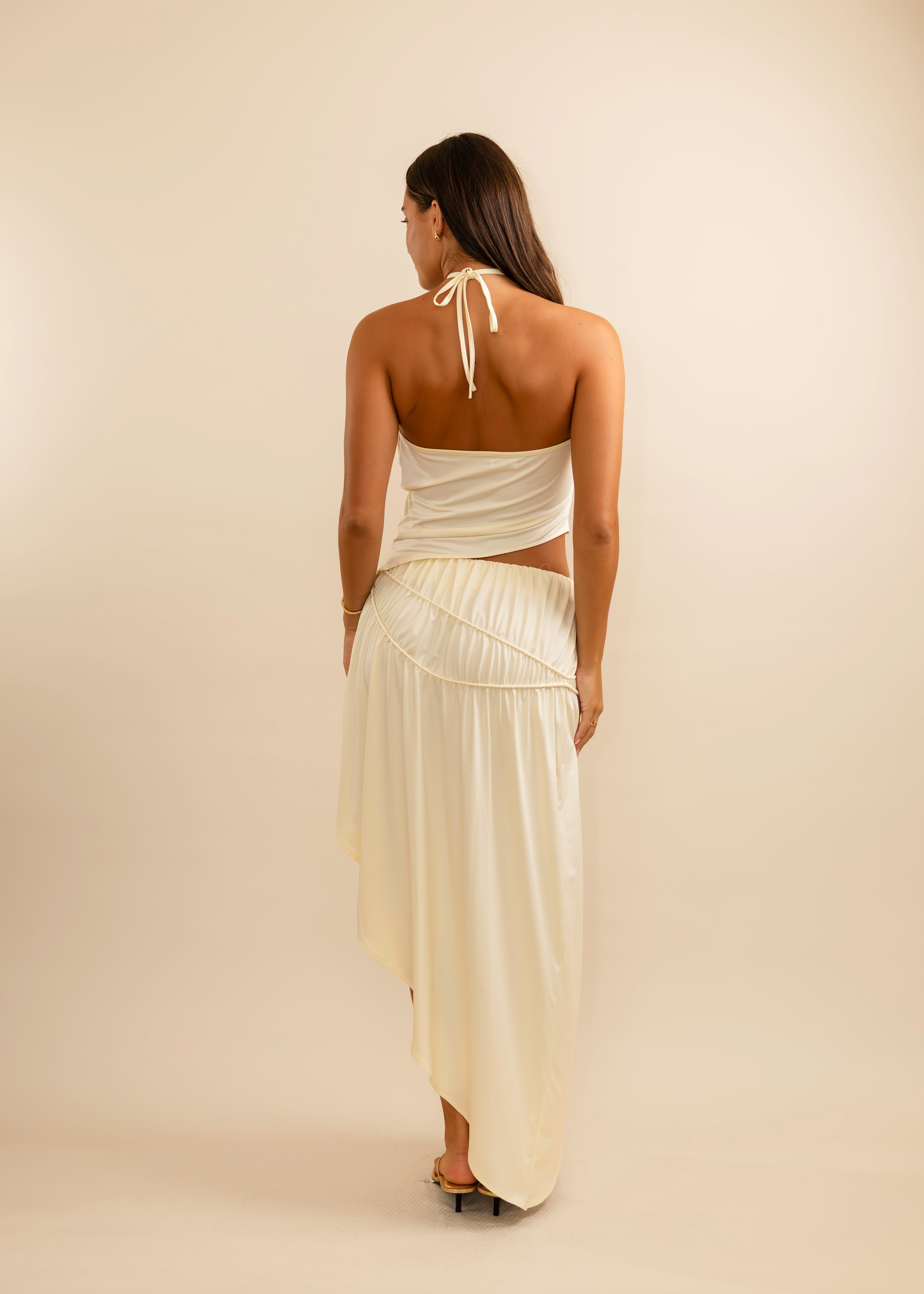 Fleur Asymmetric Midi Skirt