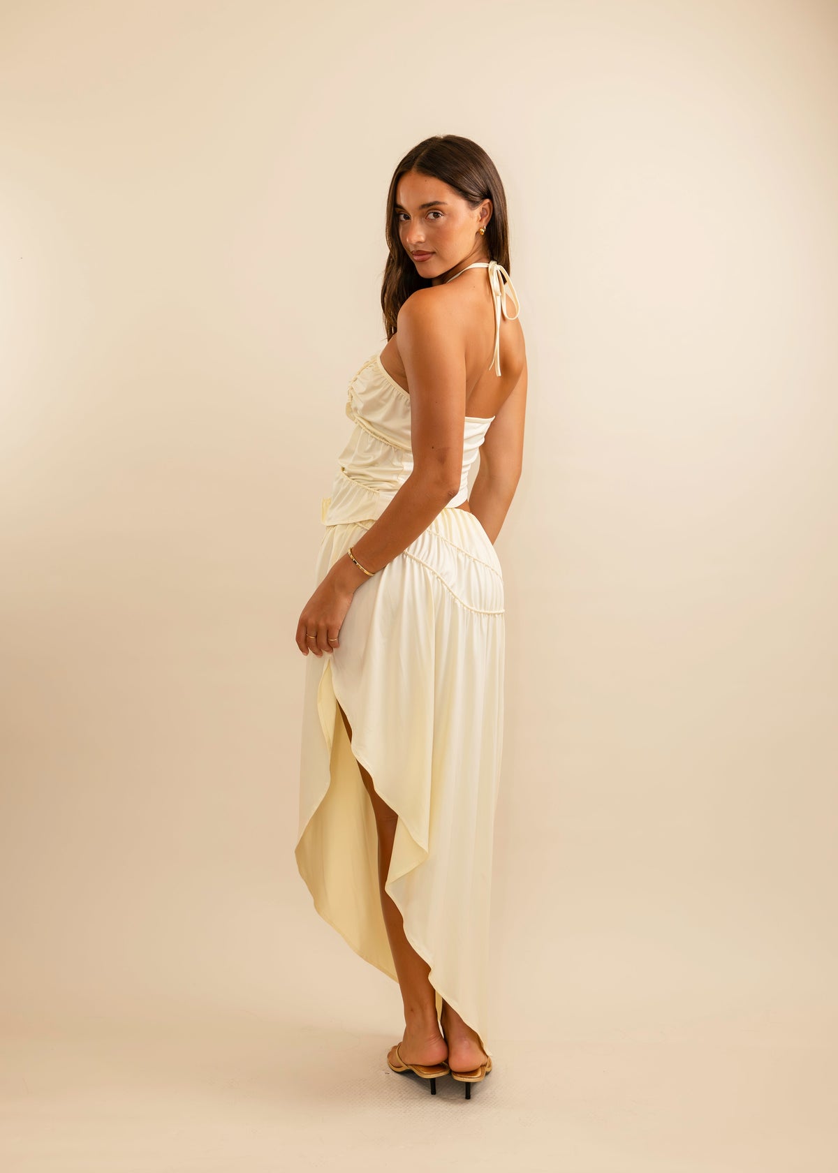 Fleur Asymmetric Halter Top