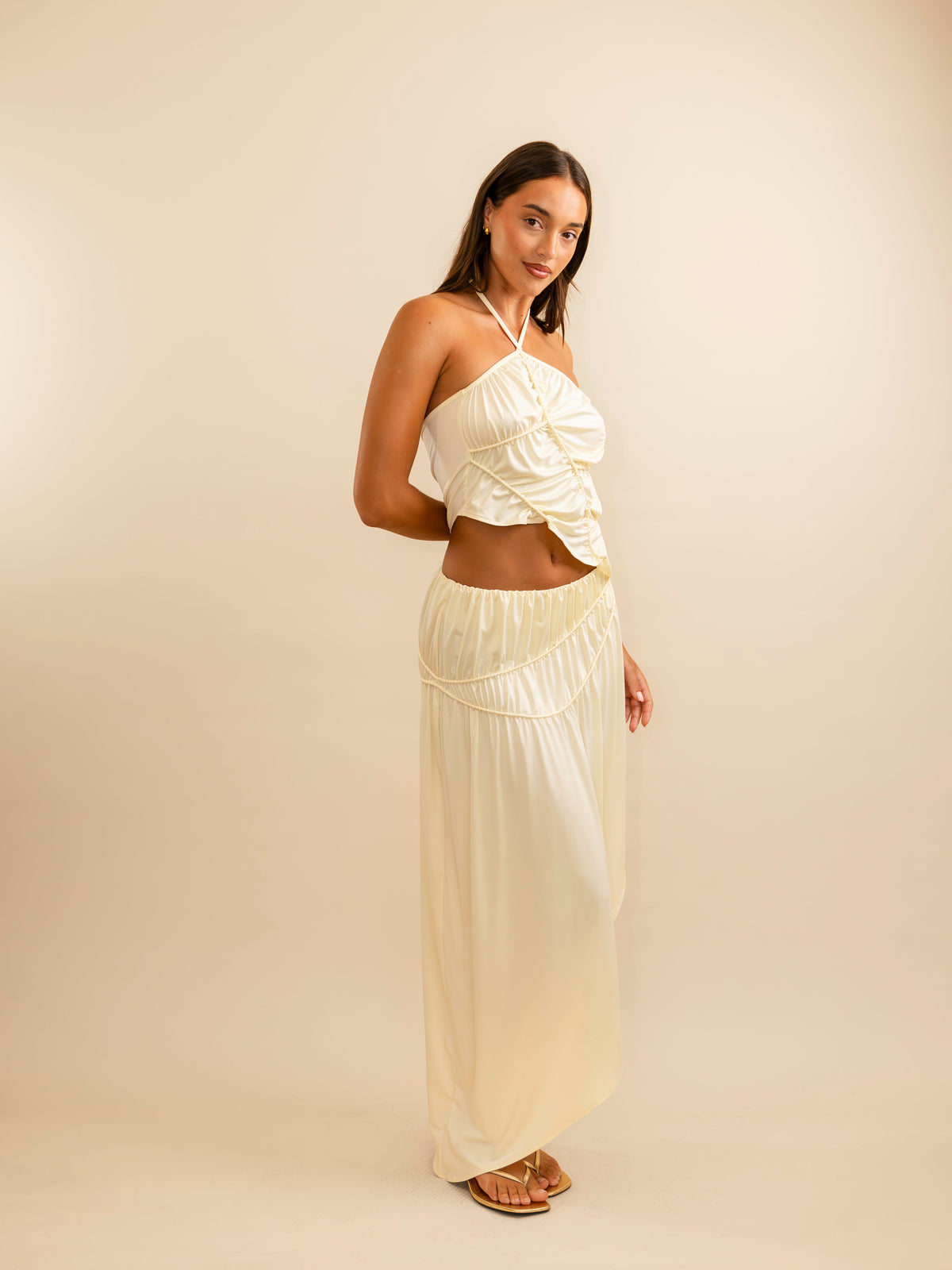 Fleur Asymmetric Halter Top