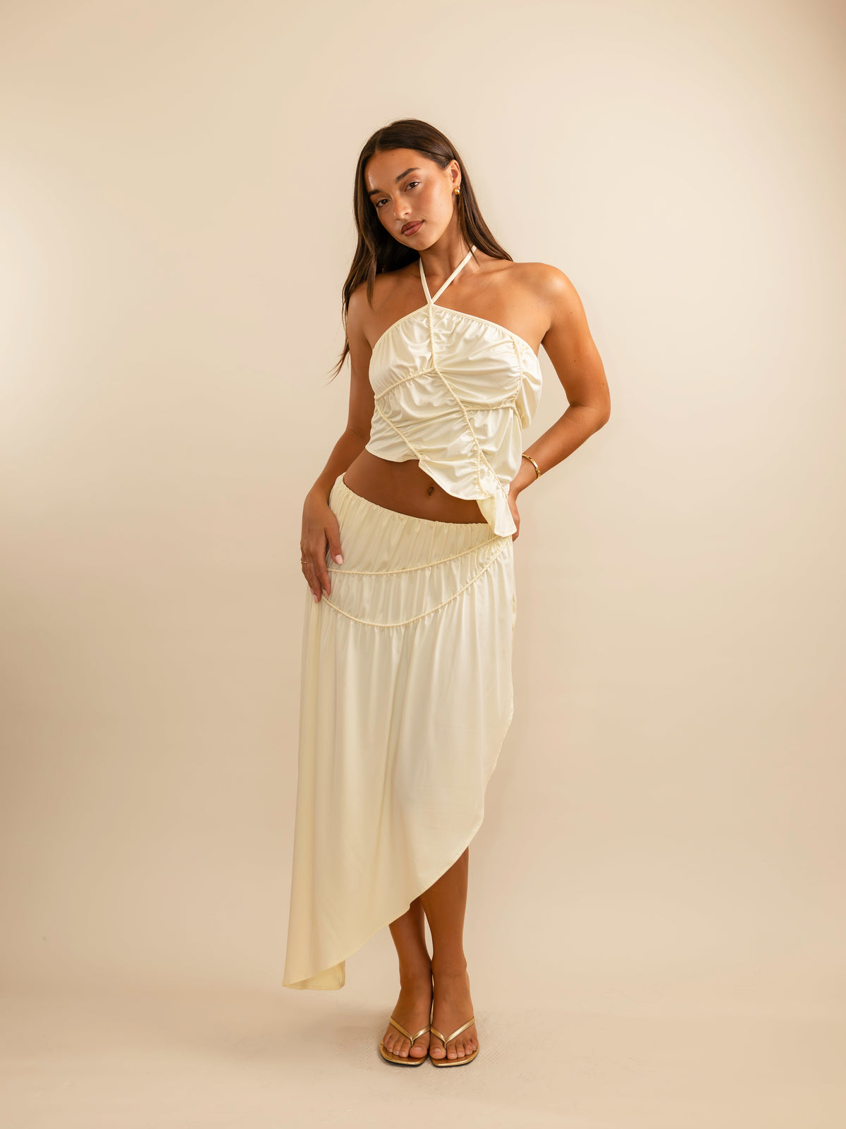Fleur Asymmetric Halter Top