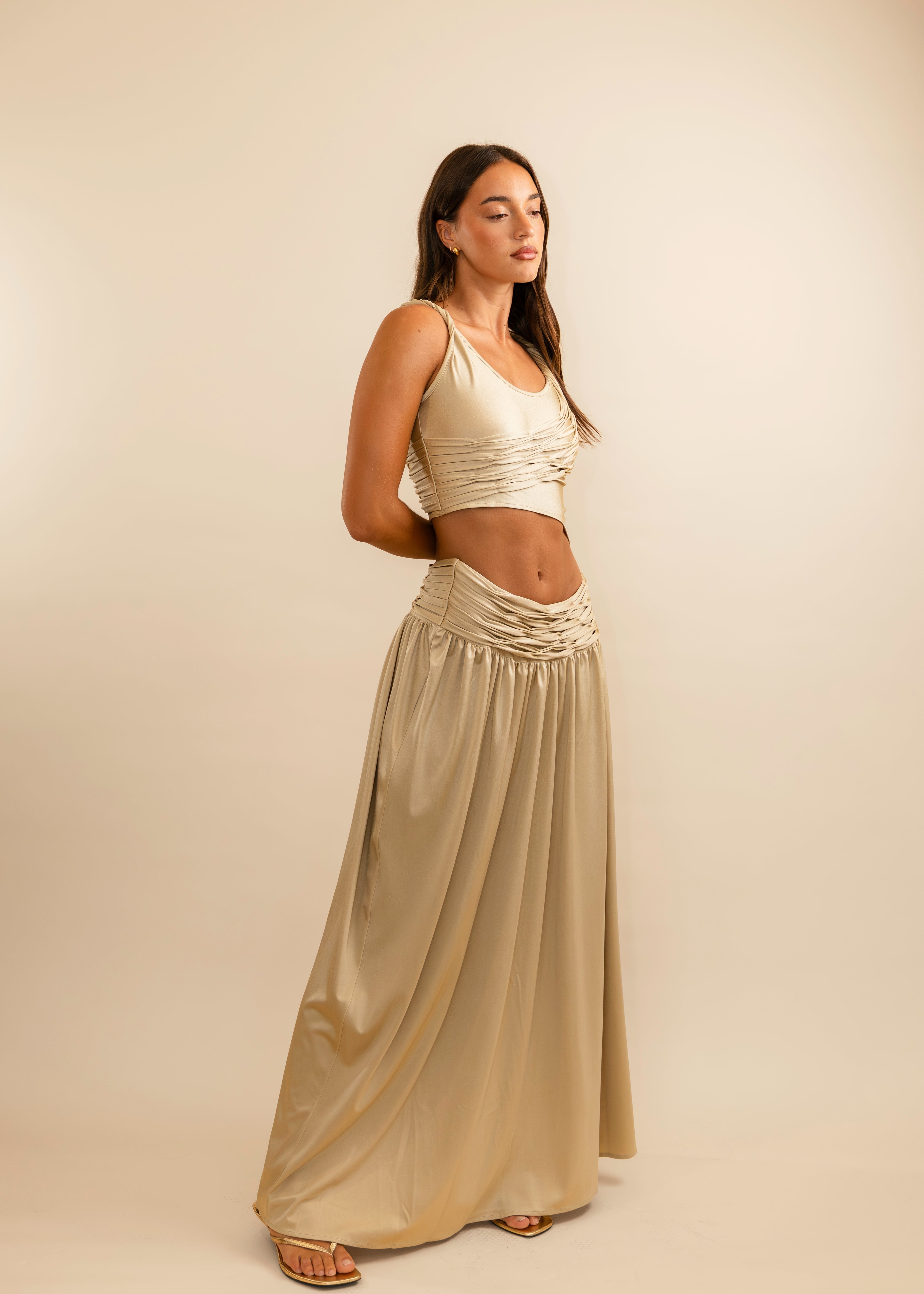 Calypso Ruched Maxi Set