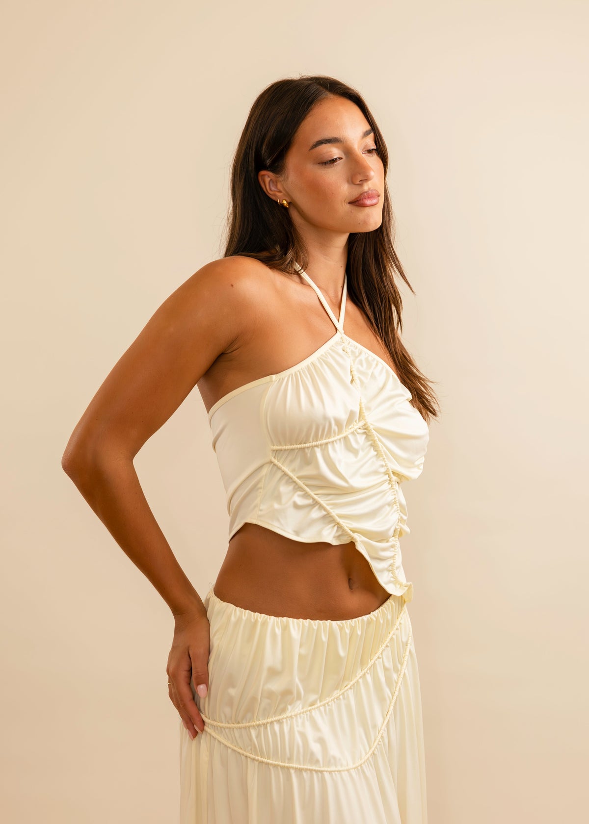 Fleur Asymmetric Halter Top