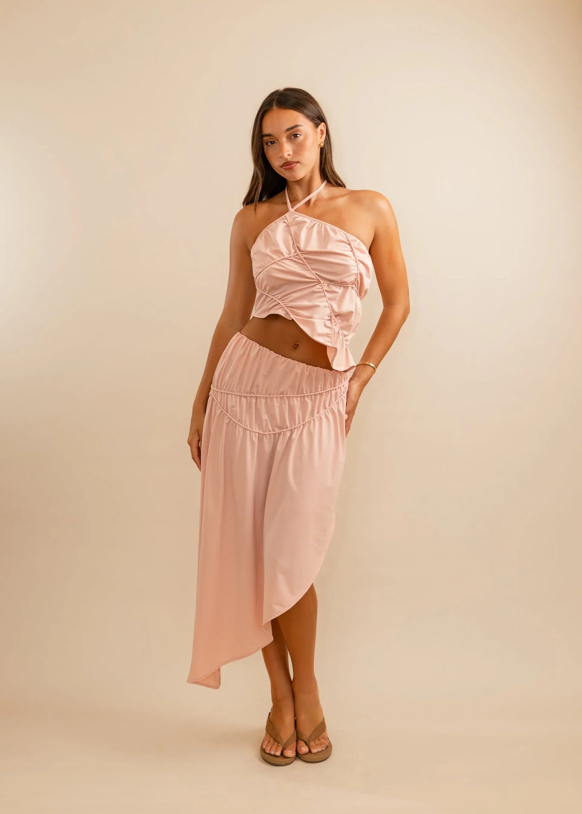 Fleur Asymmetric Halter Top