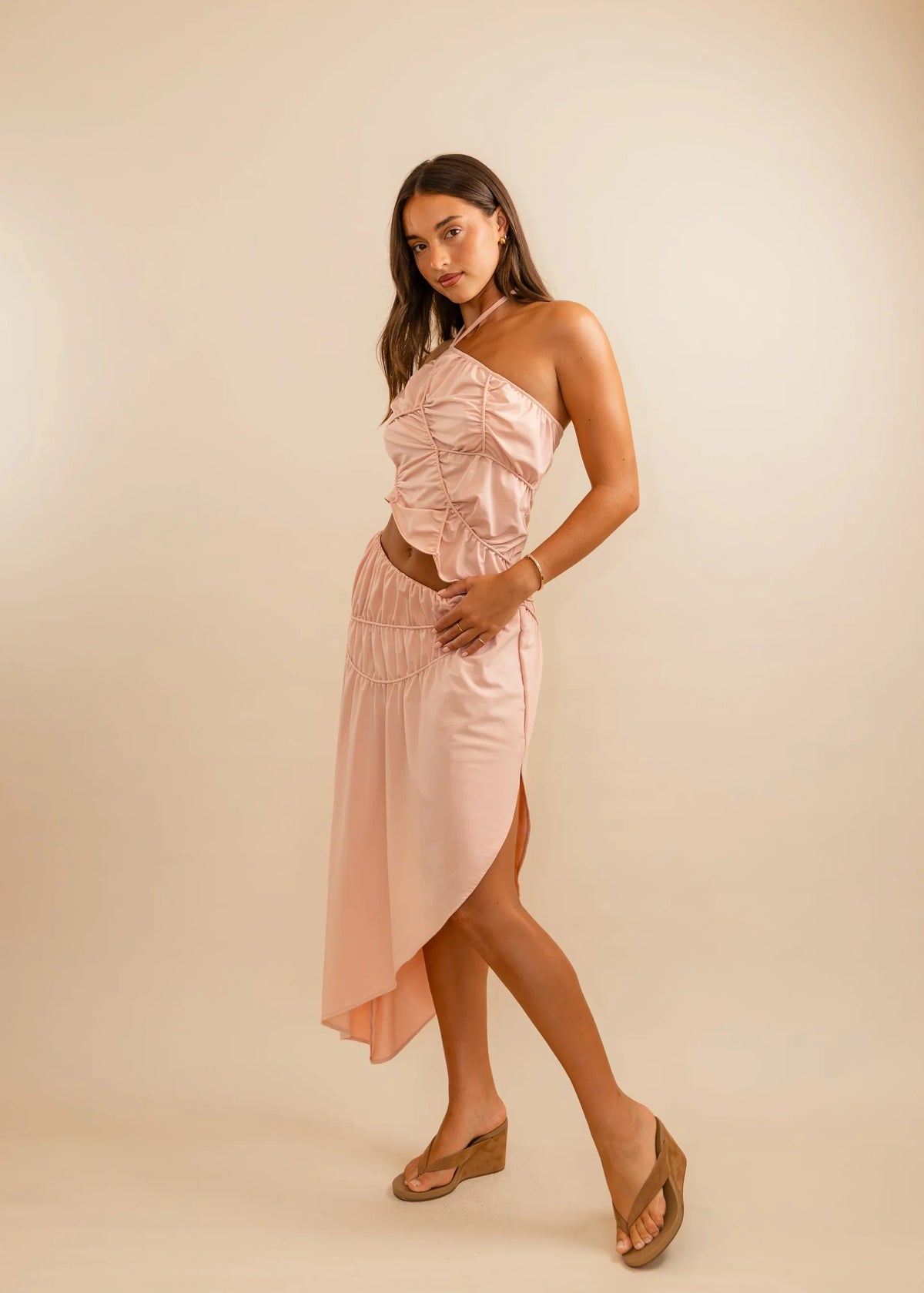 Fleur Asymmetric Halter Top