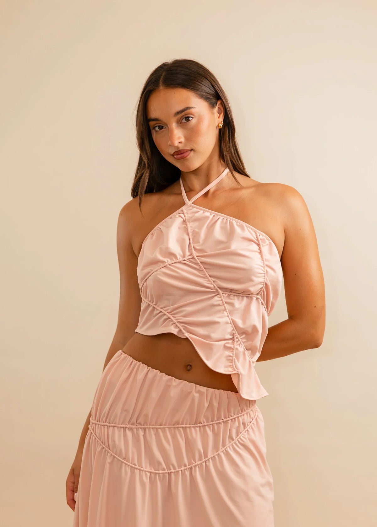 Fleur Asymmetric Halter Top
