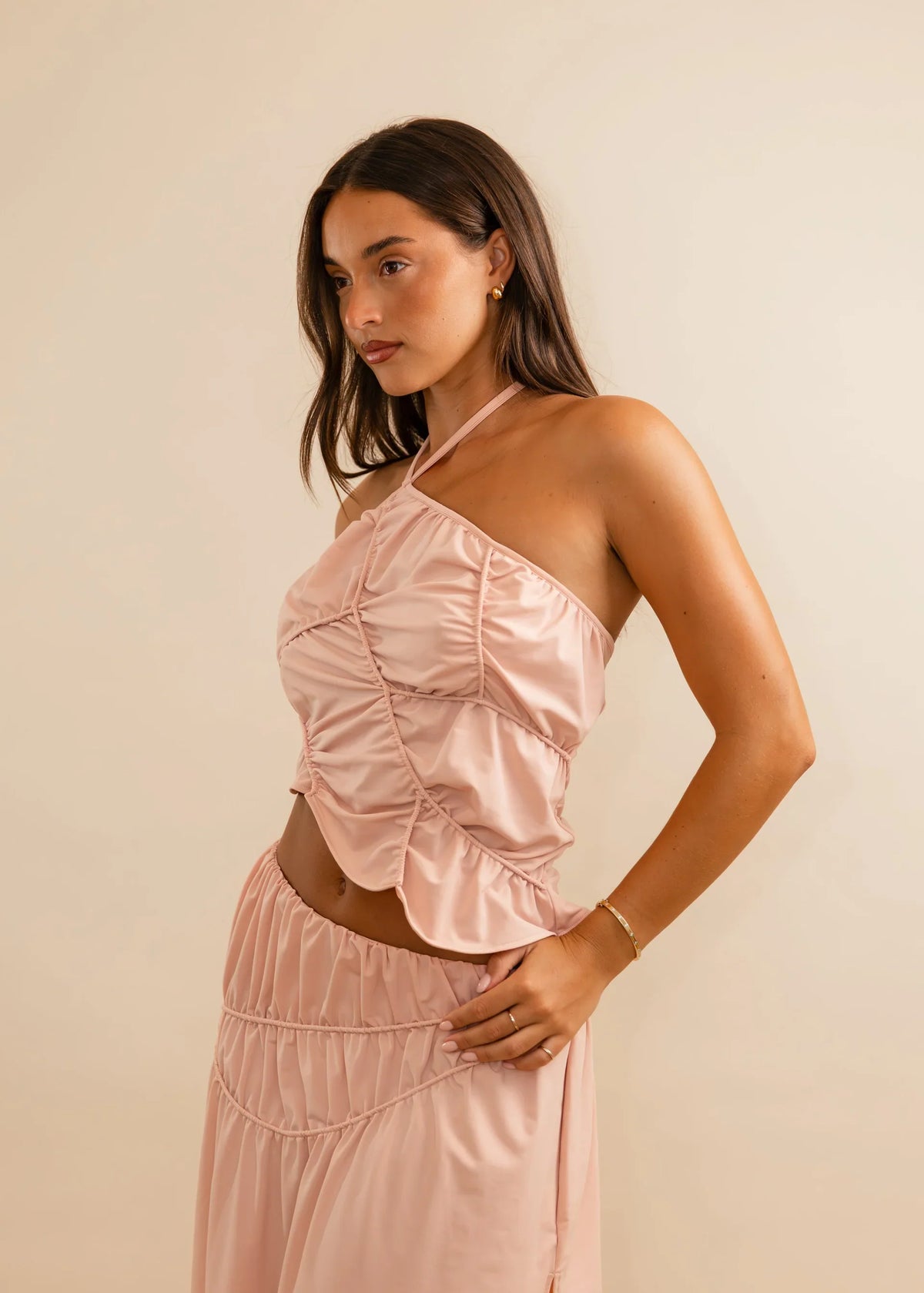 Fleur Asymmetric Halter Top
