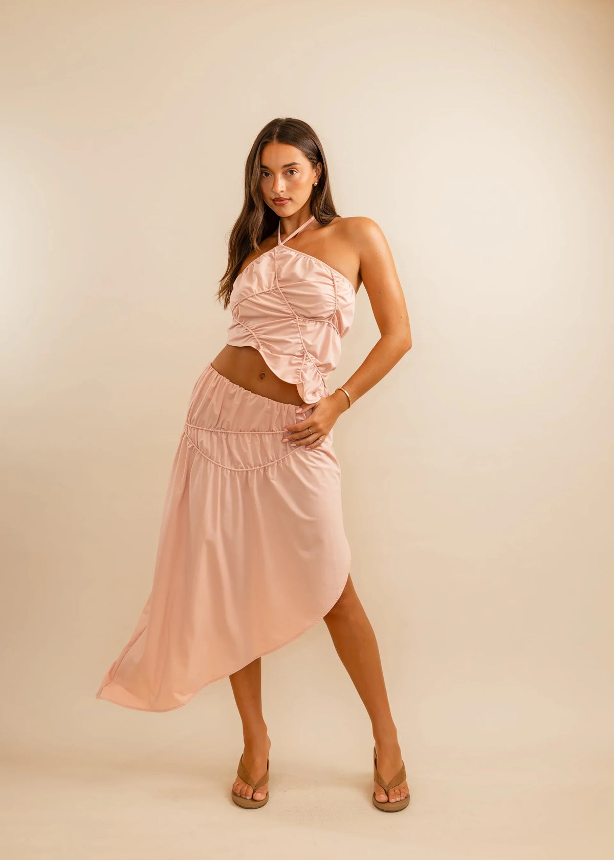 Fleur Asymmetric Halter Top