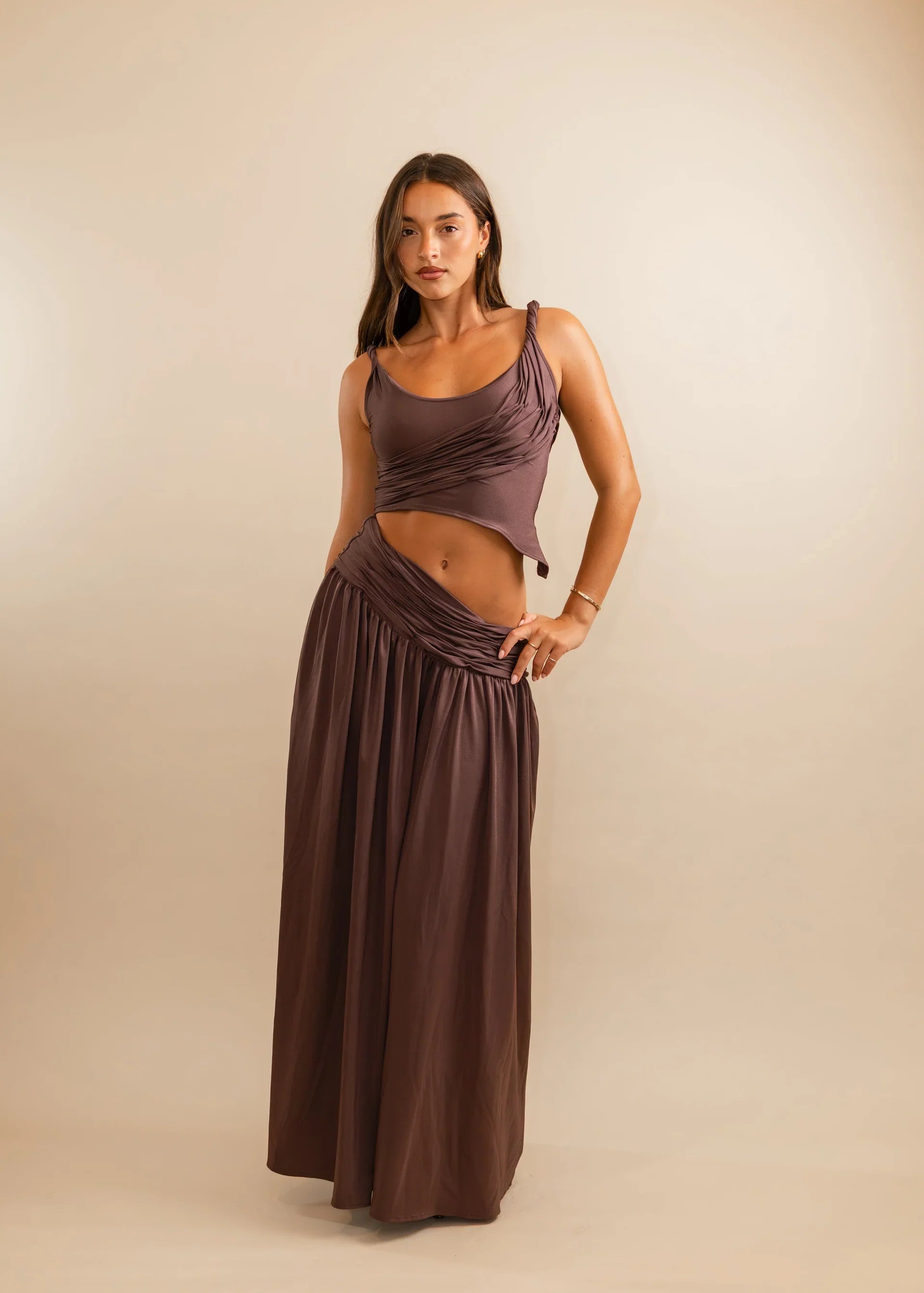 Calypso Ruched Maxi Set