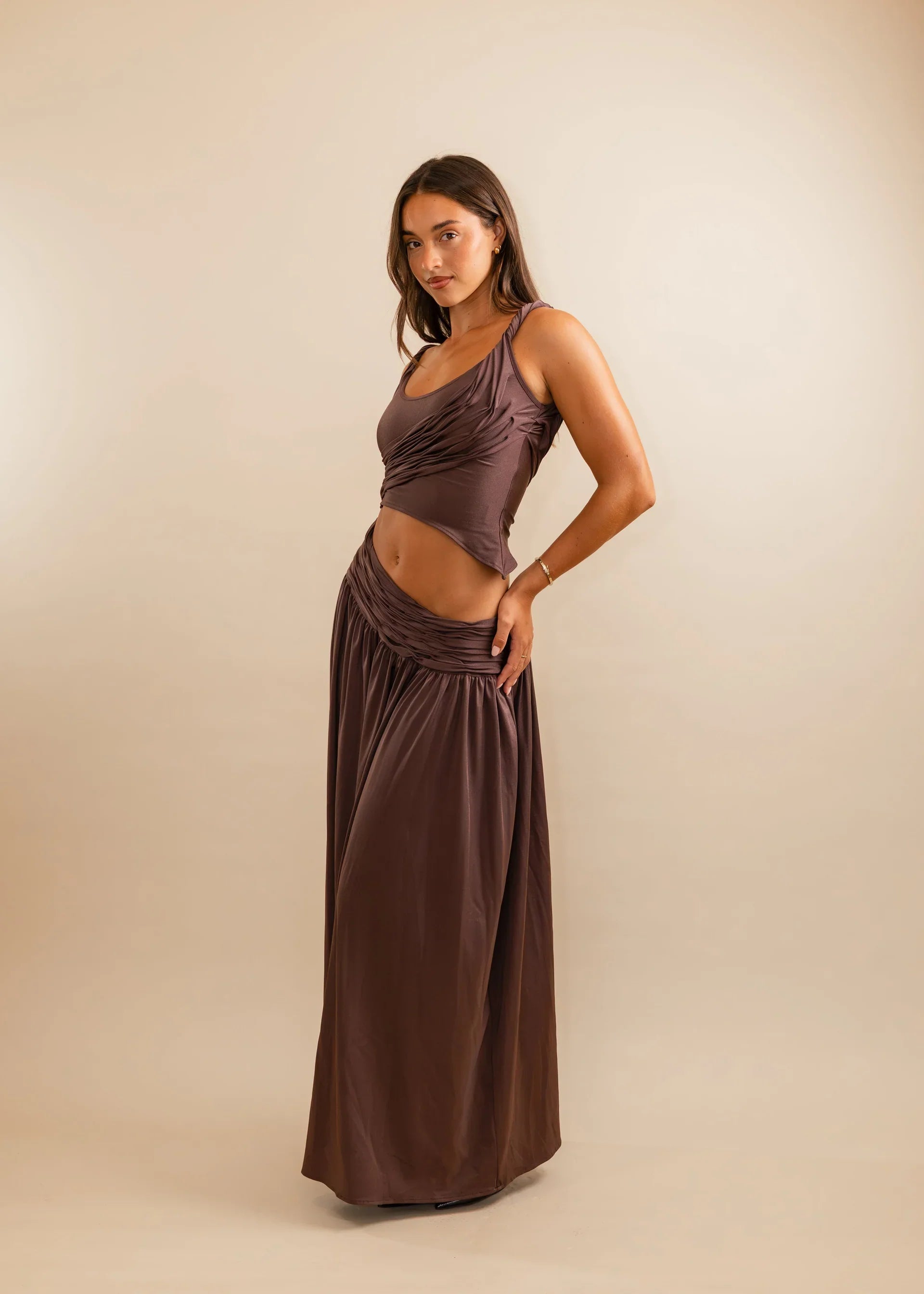 Calypso Ruched Maxi Set