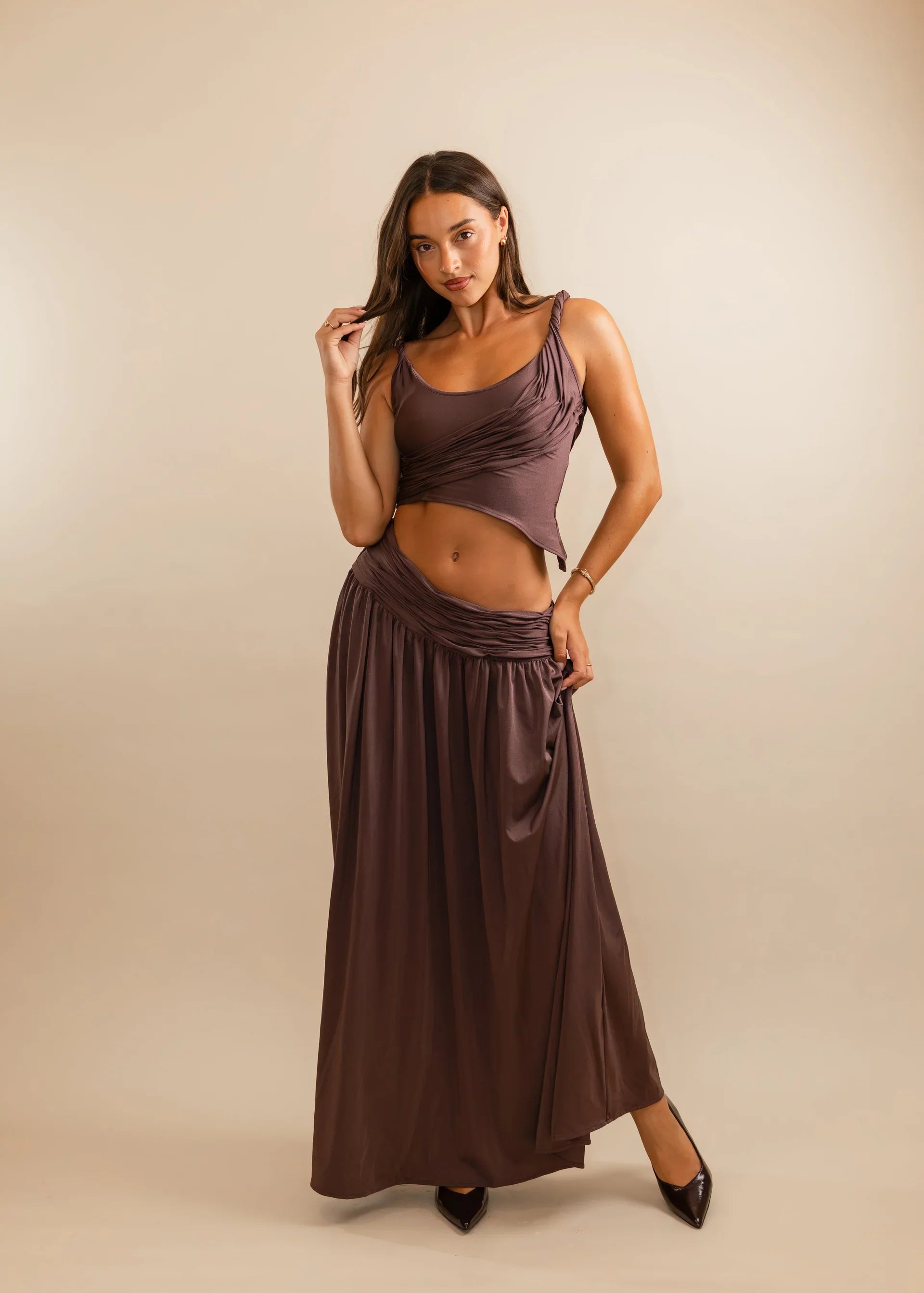 Calypso Ruched Maxi Set