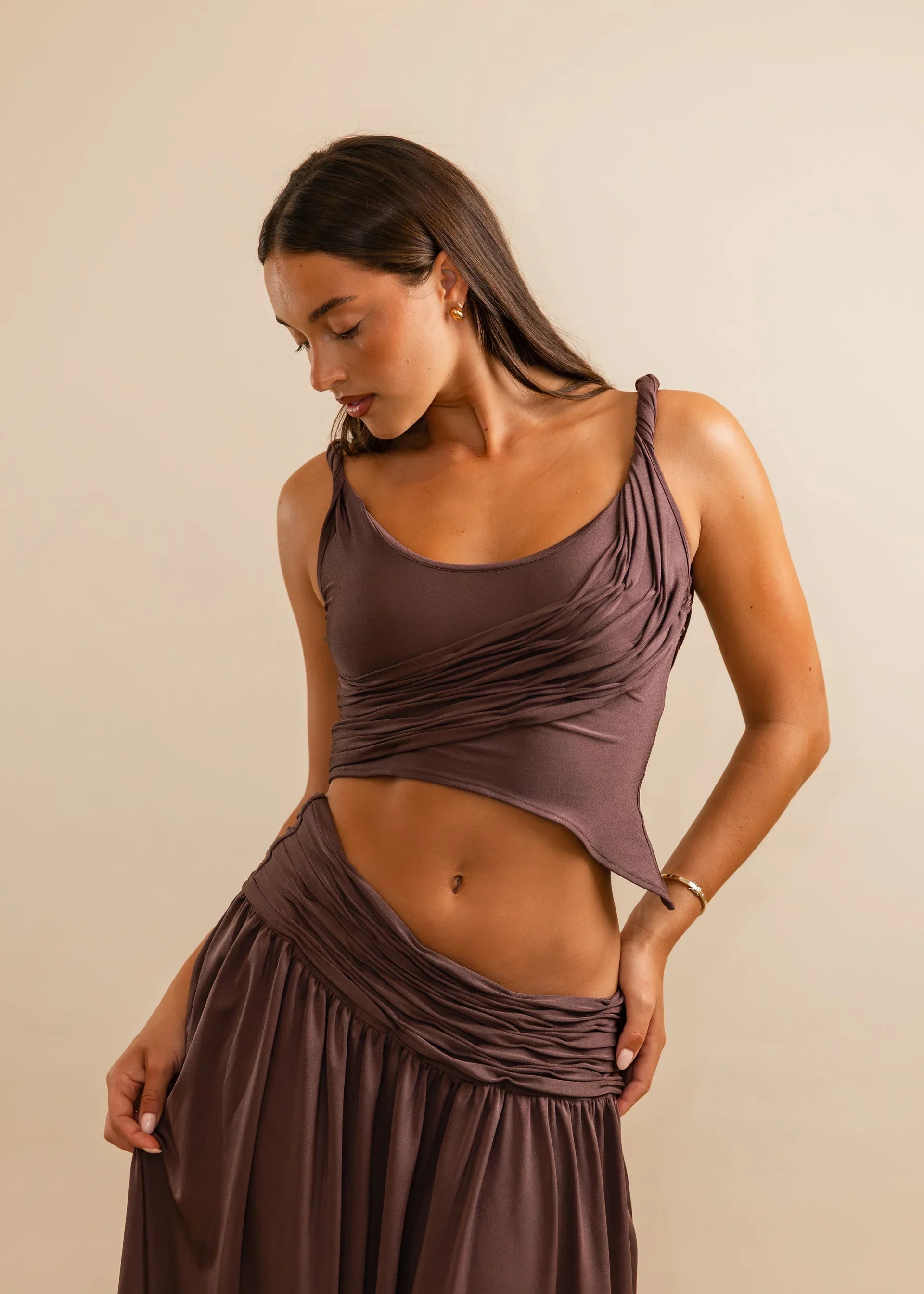 Calypso Ruched Maxi Set