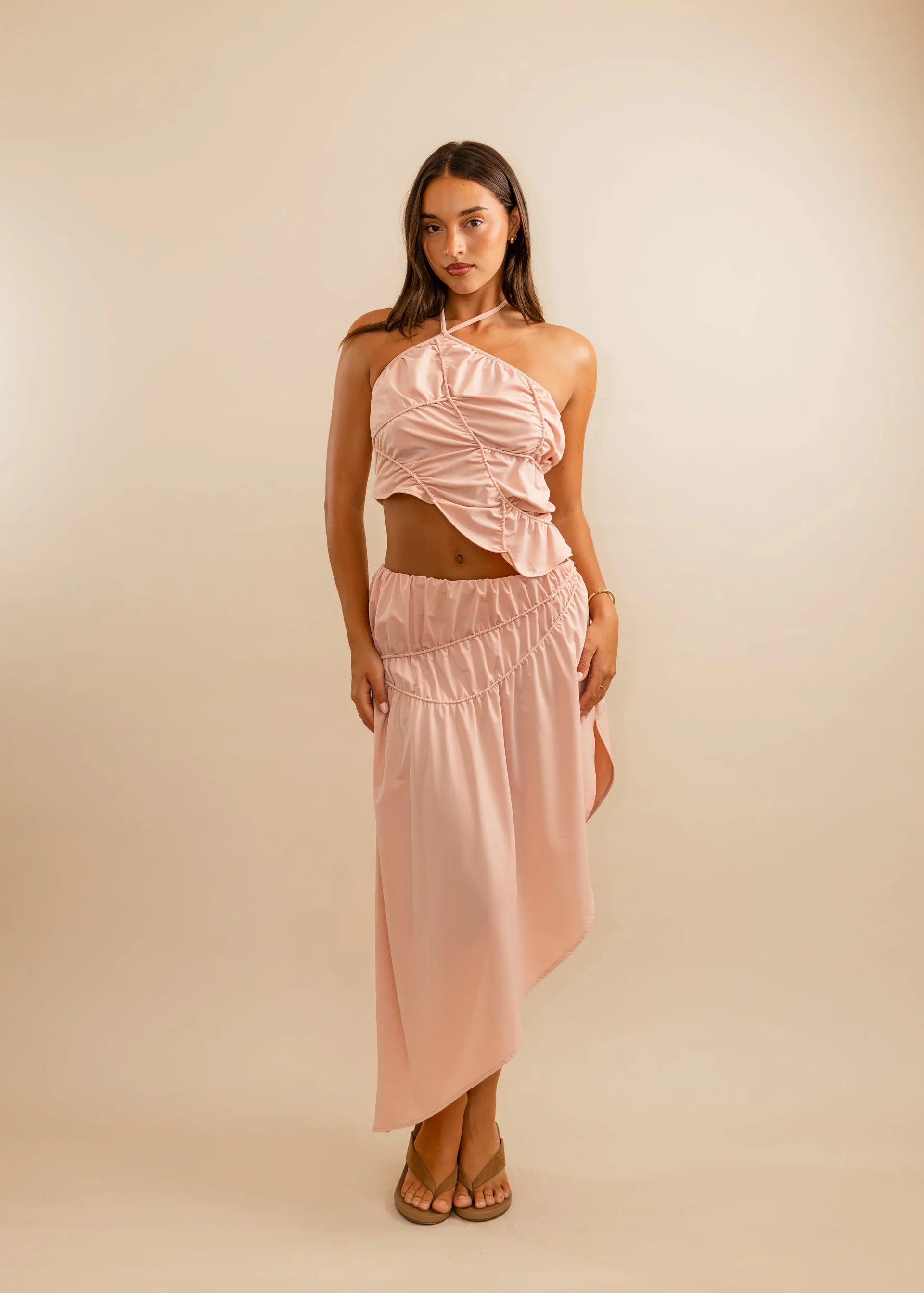 Fleur Asymmetric Midi Skirt