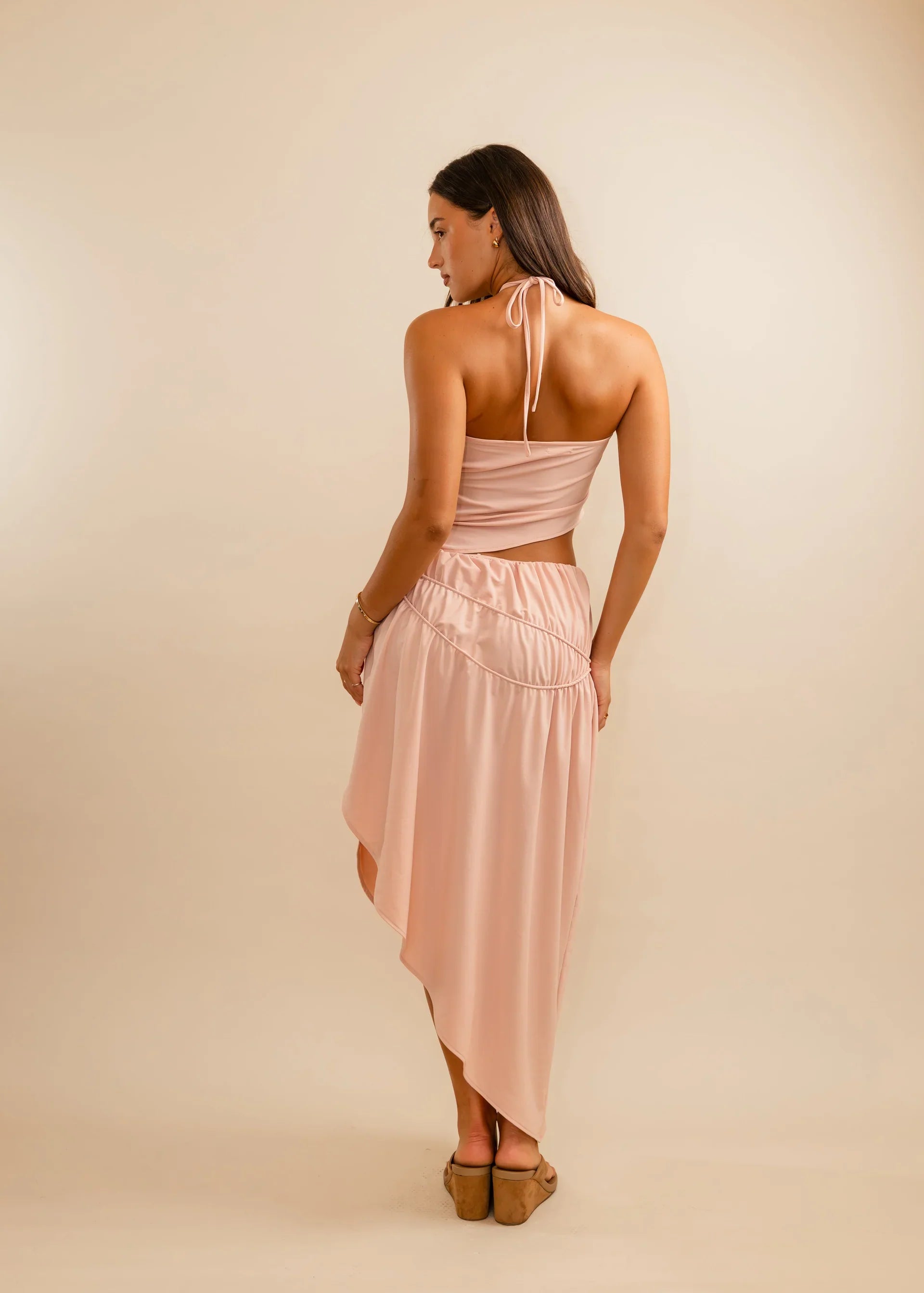 Fleur Asymmetric Midi Skirt