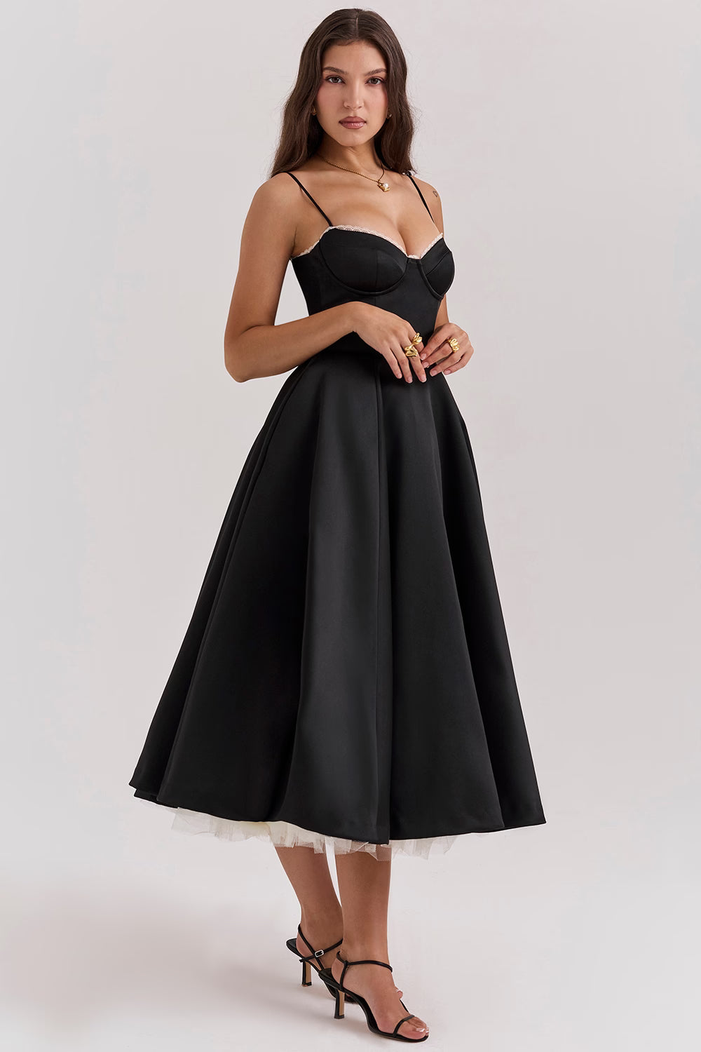 Marivelle Satin Midi Dress