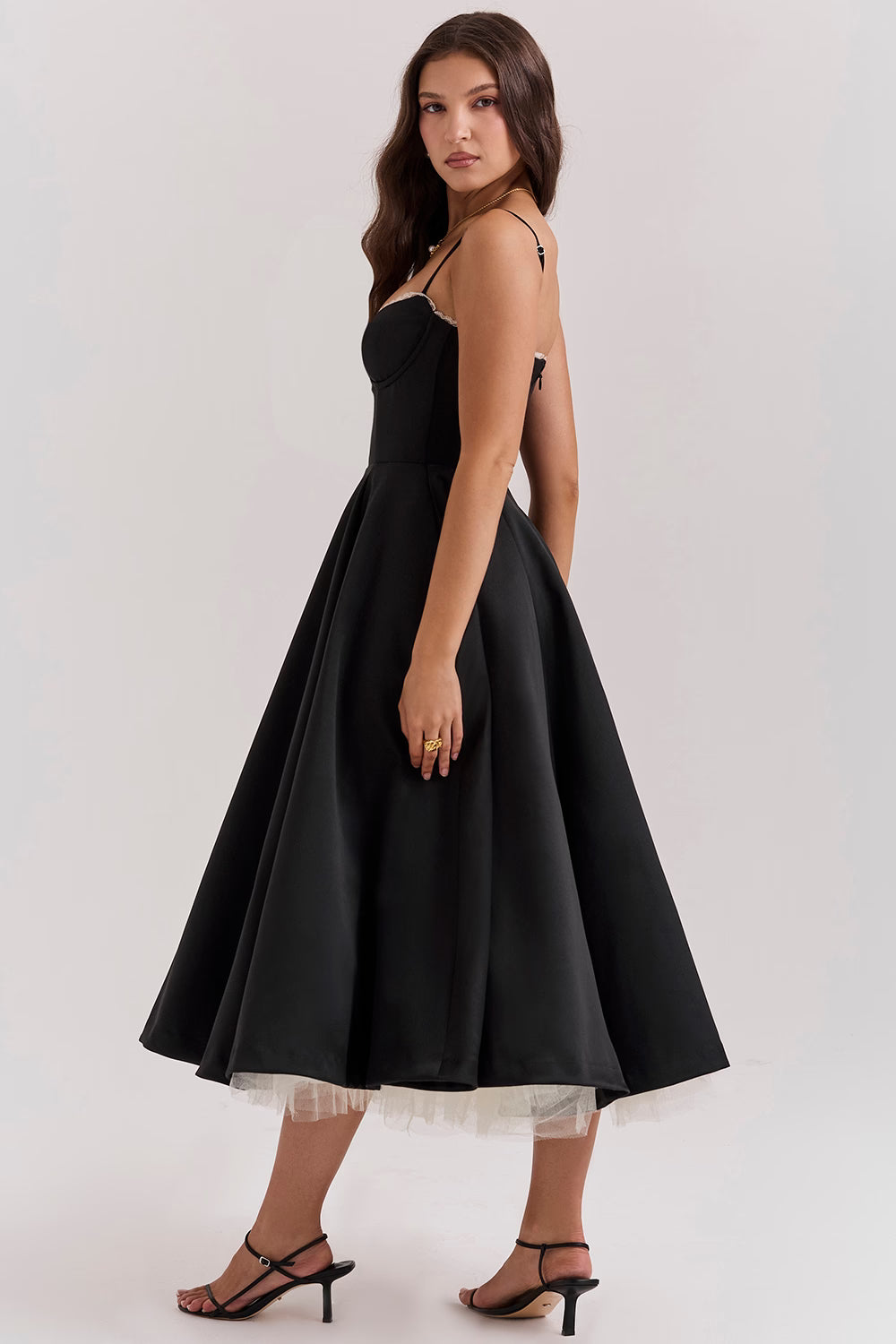 Marivelle Satin Midi Dress