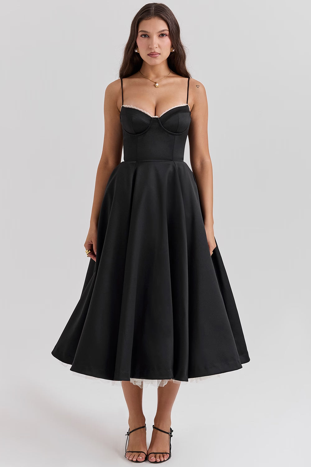 Marivelle Satin Midi Dress