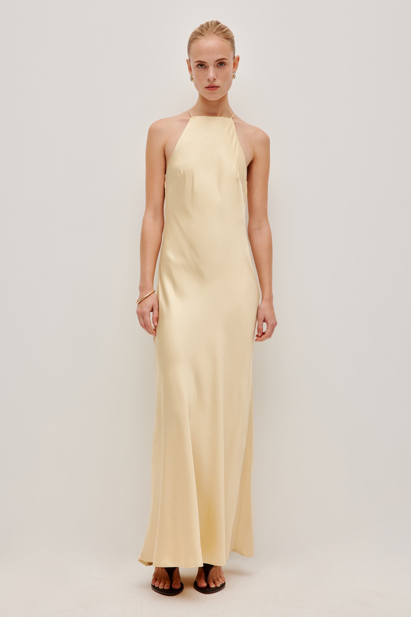 Isadora Beaded Halter Maxi Dress