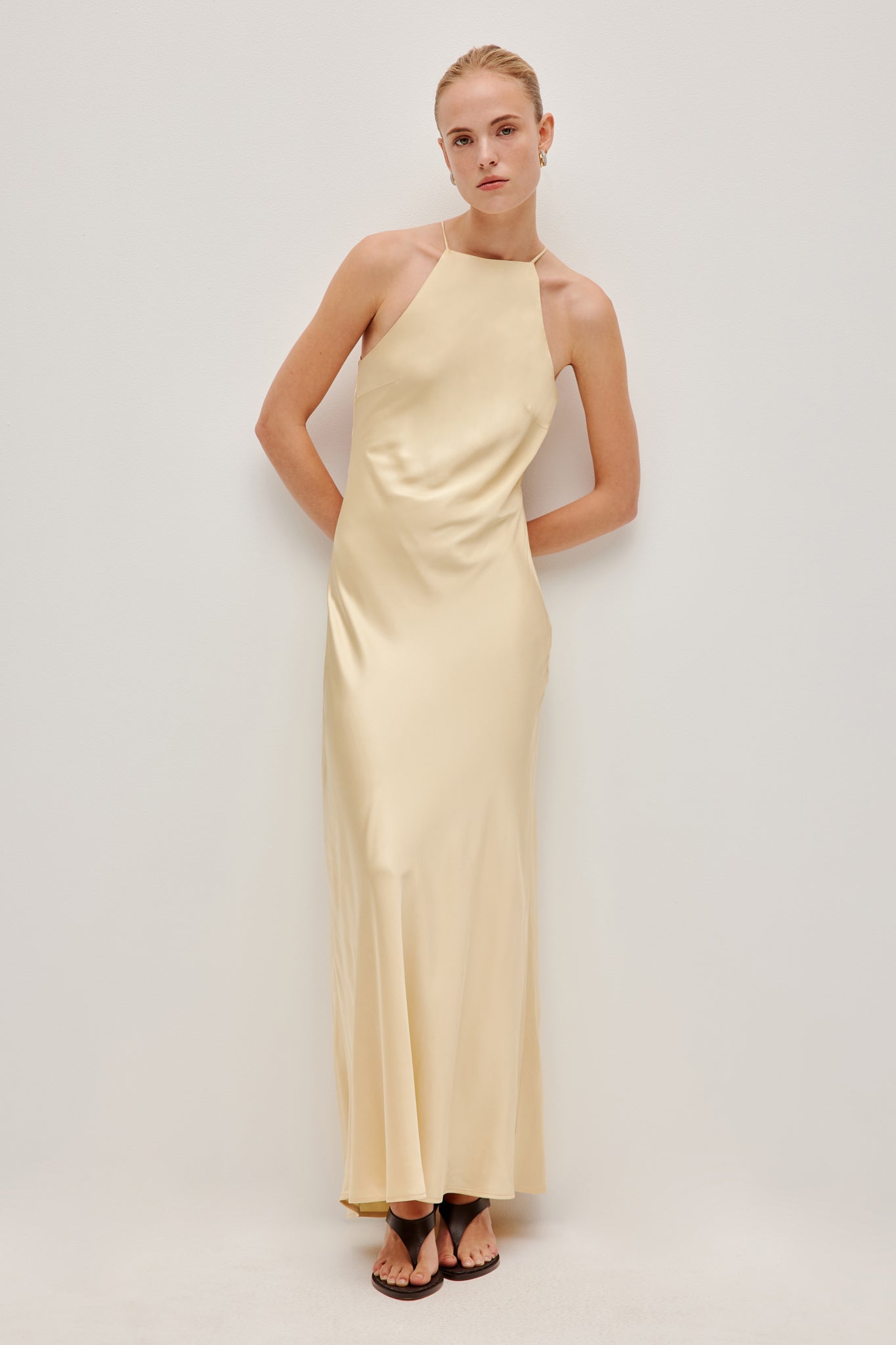 Isadora Beaded Halter Maxi Dress