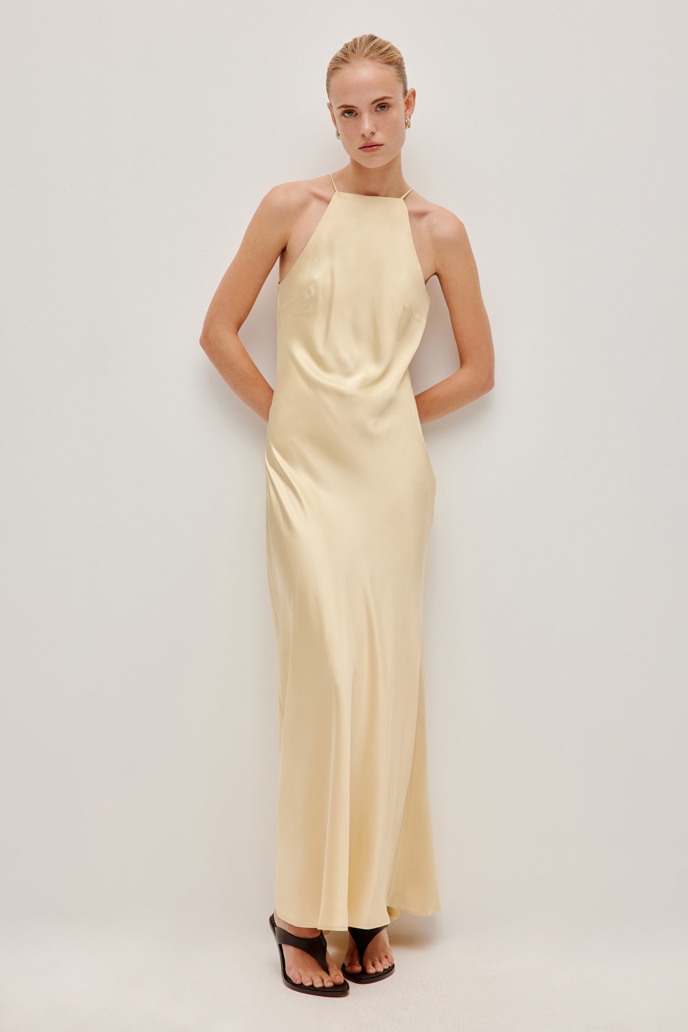 Isadora Beaded Halter Maxi Dress