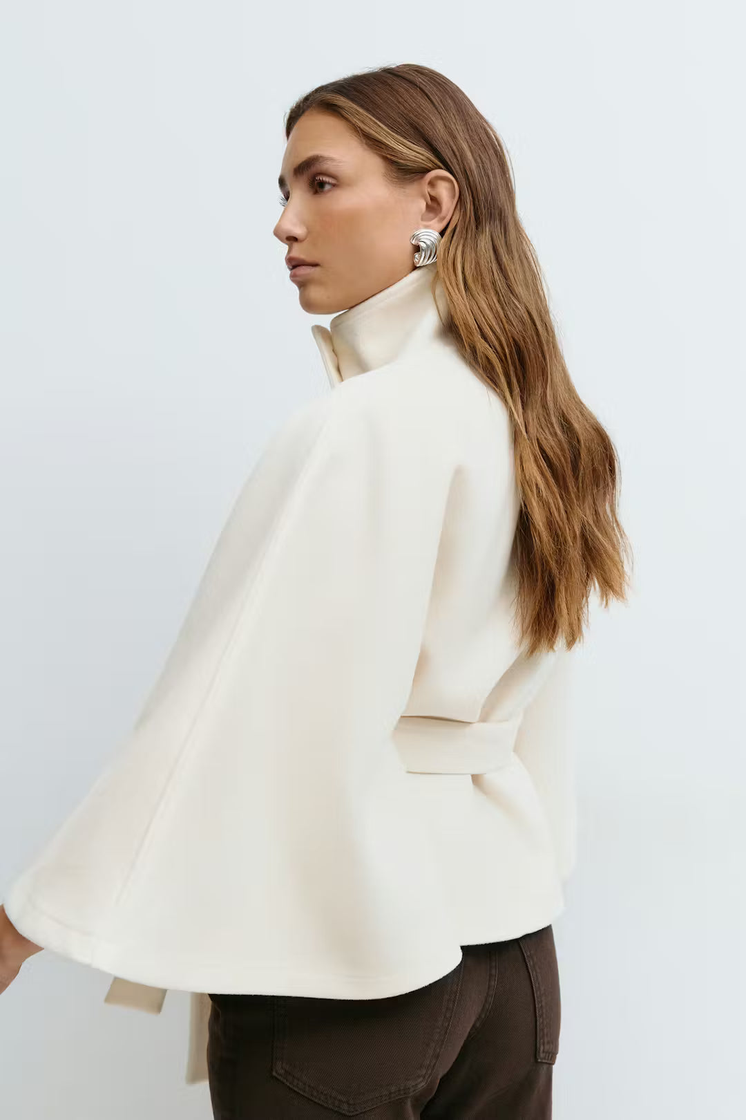 Aveline Belted Cape Coat