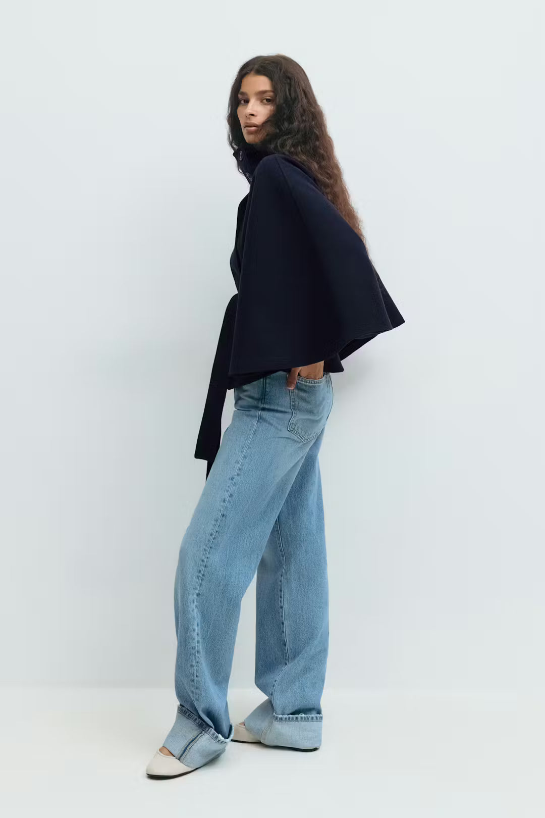 Aveline Belted Cape Coat
