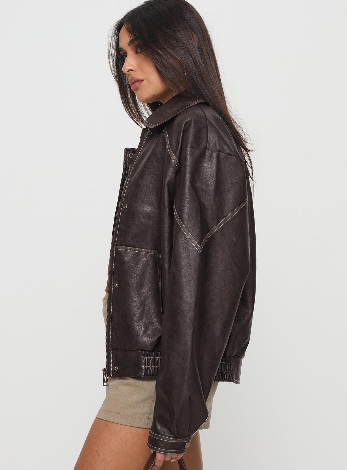 Brielle Faux Leather Jacket