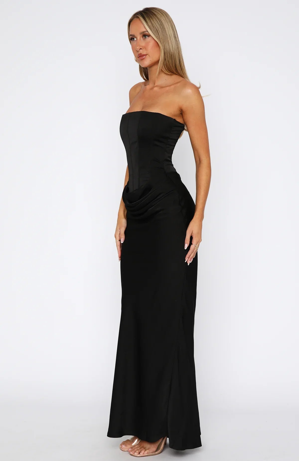Elodie Draped Corset Maxi Dress