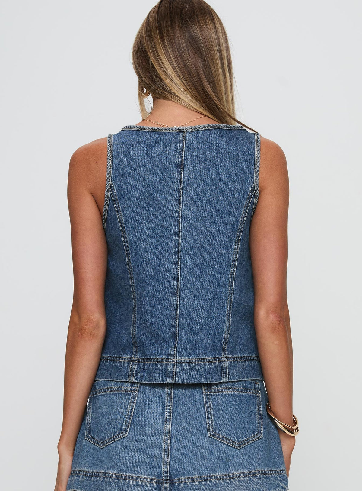 Elisa Denim Tie Top