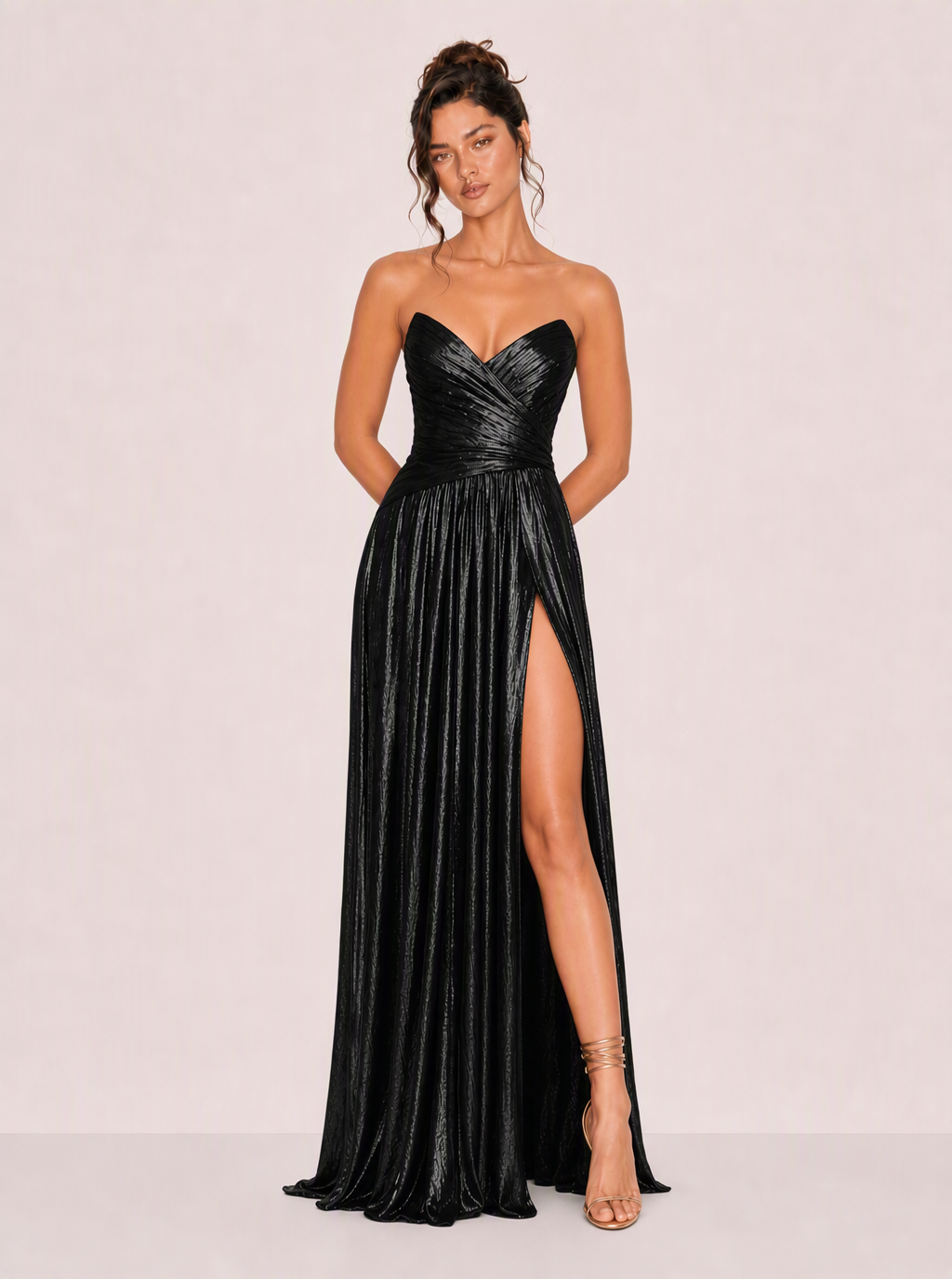 Dahlia Metallic Maxi Dress