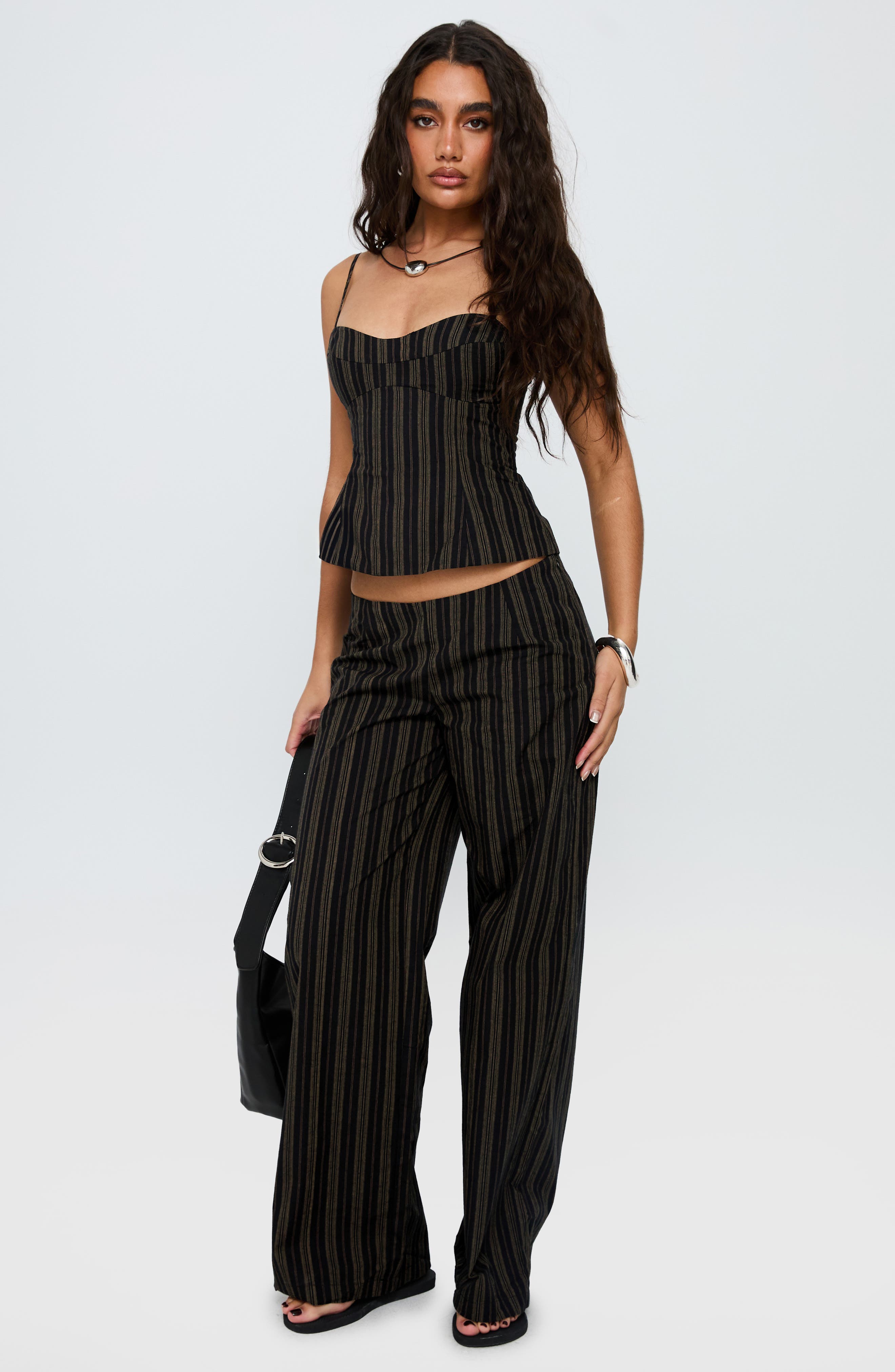 Sella Stripe Corset Set
