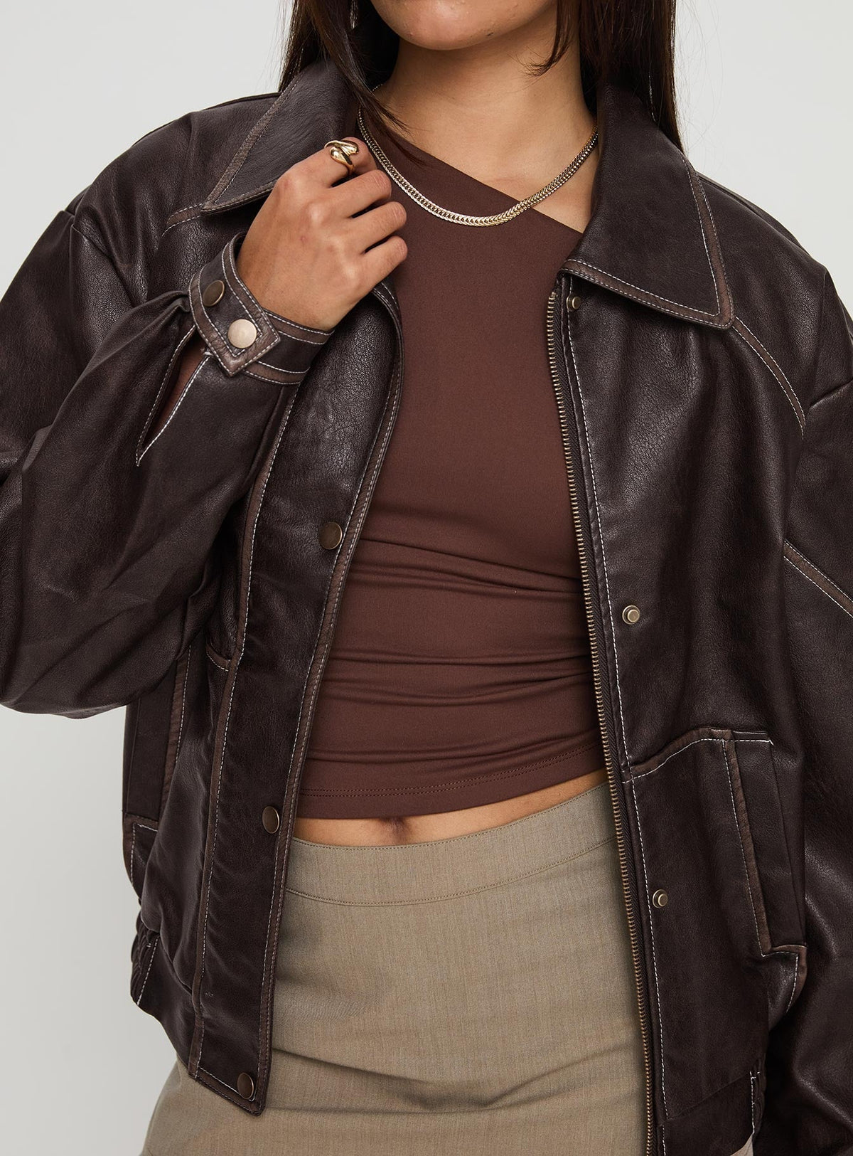 Brielle Faux Leather Jacket