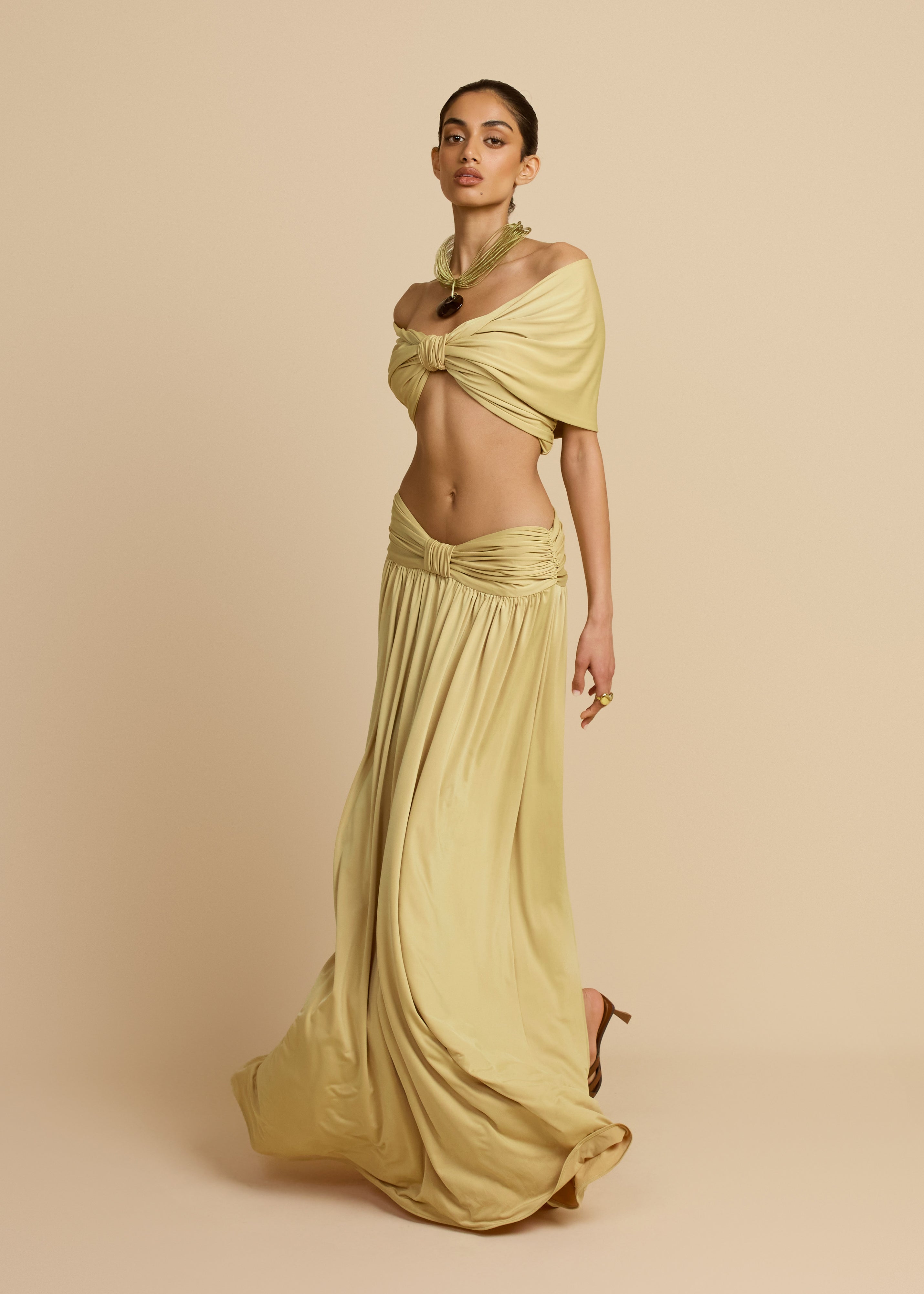Alessia Ruched Off-Shoulder Top
