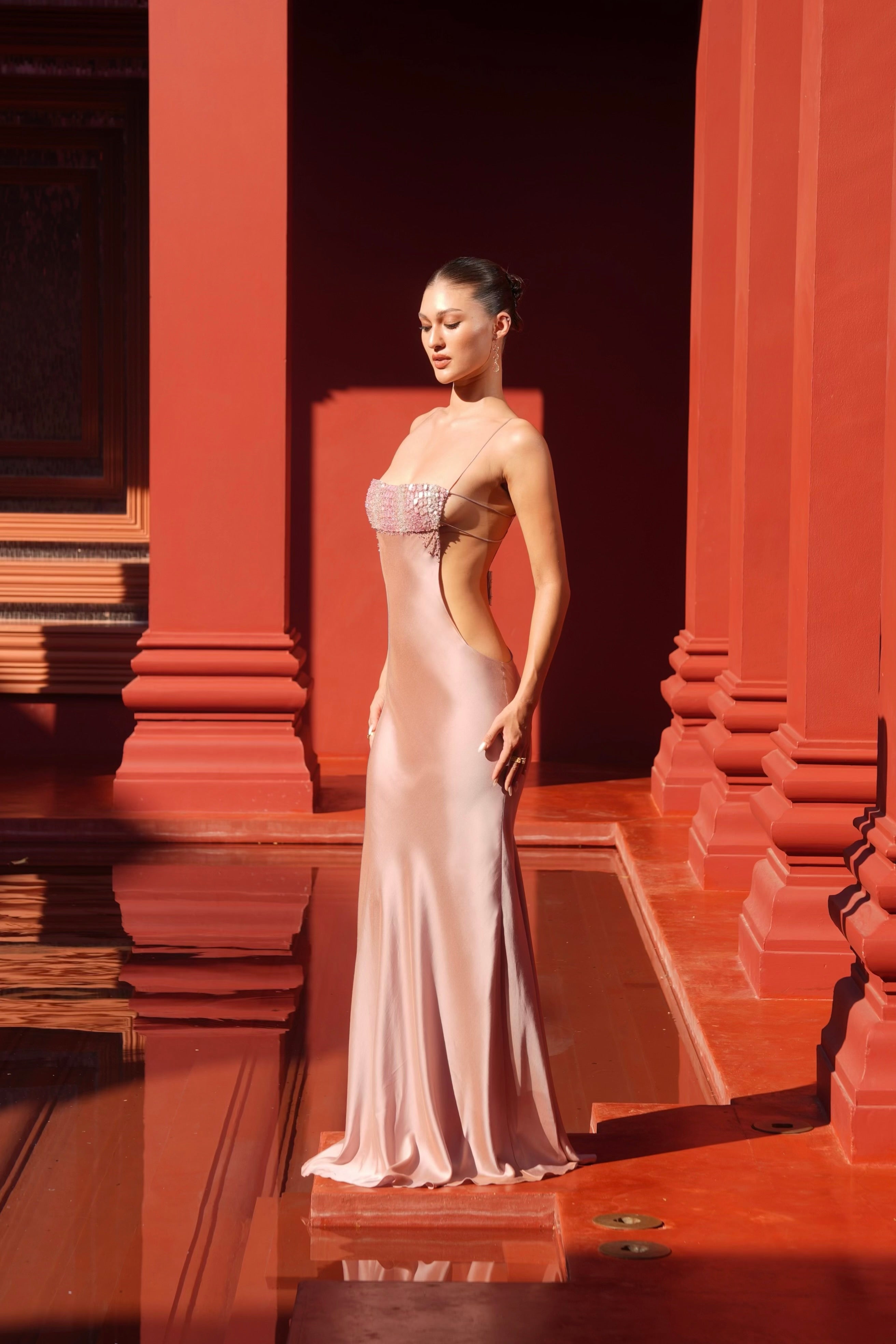 Panraya Embroidered Mermaid Maxi Dress