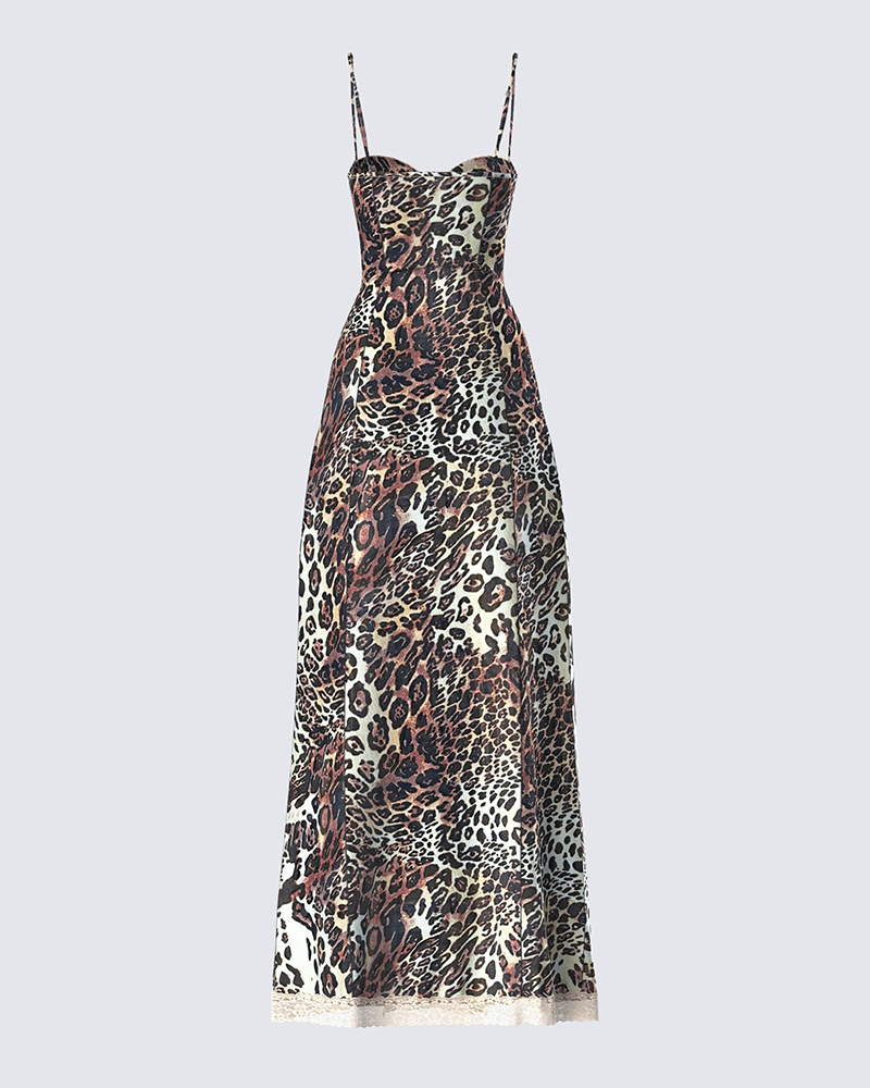 Zorelia Leopard Maxi Dress