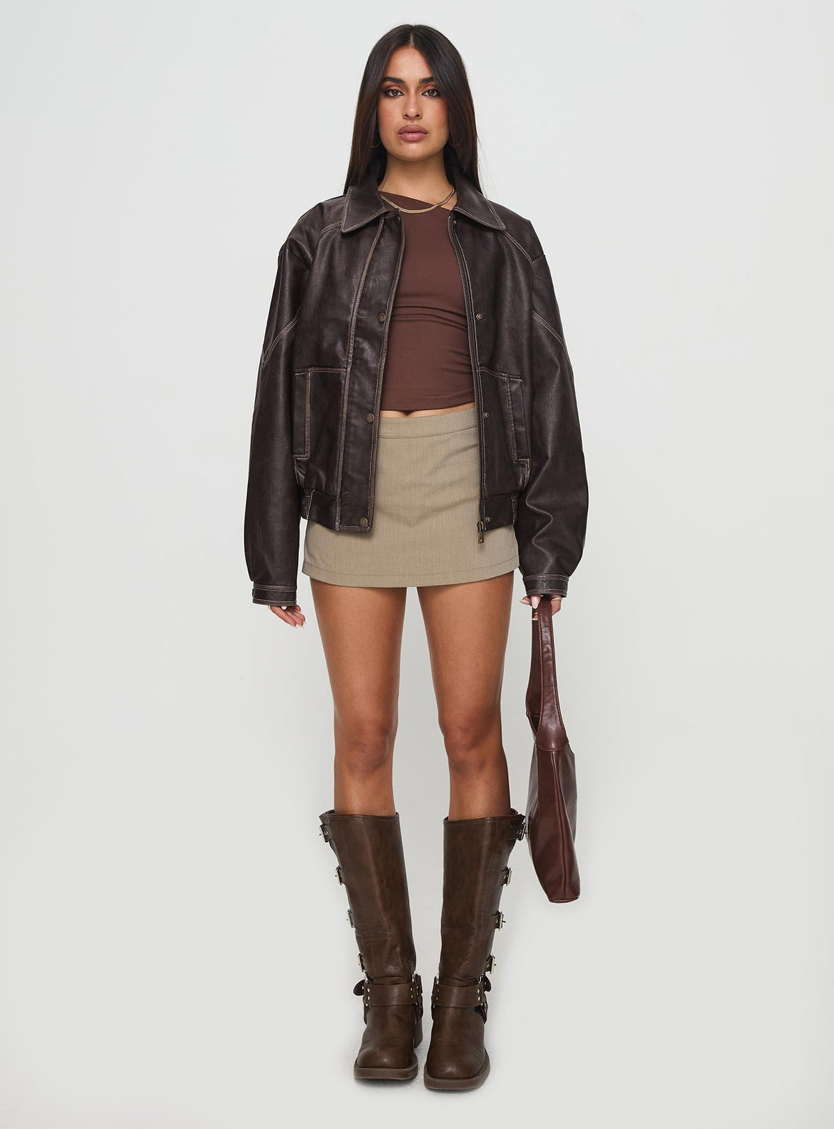 Brielle Faux Leather Jacket