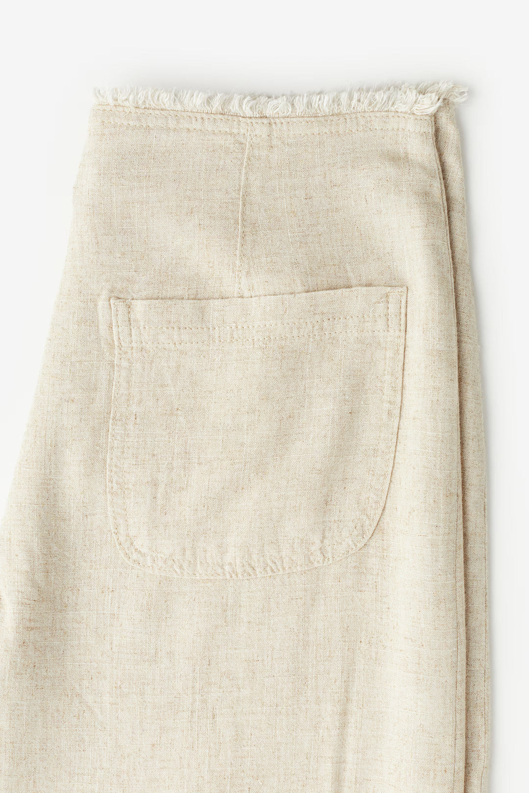 Aéris Frayed Waist Wide-Leg Trousers