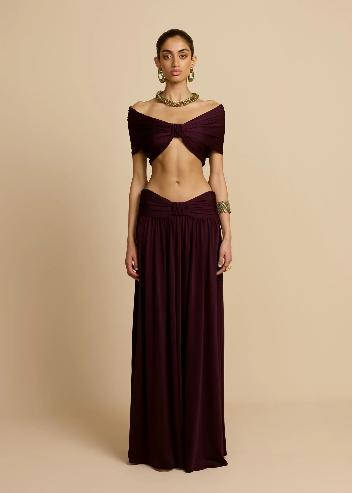 Alessia Ruched Maxi Skirt