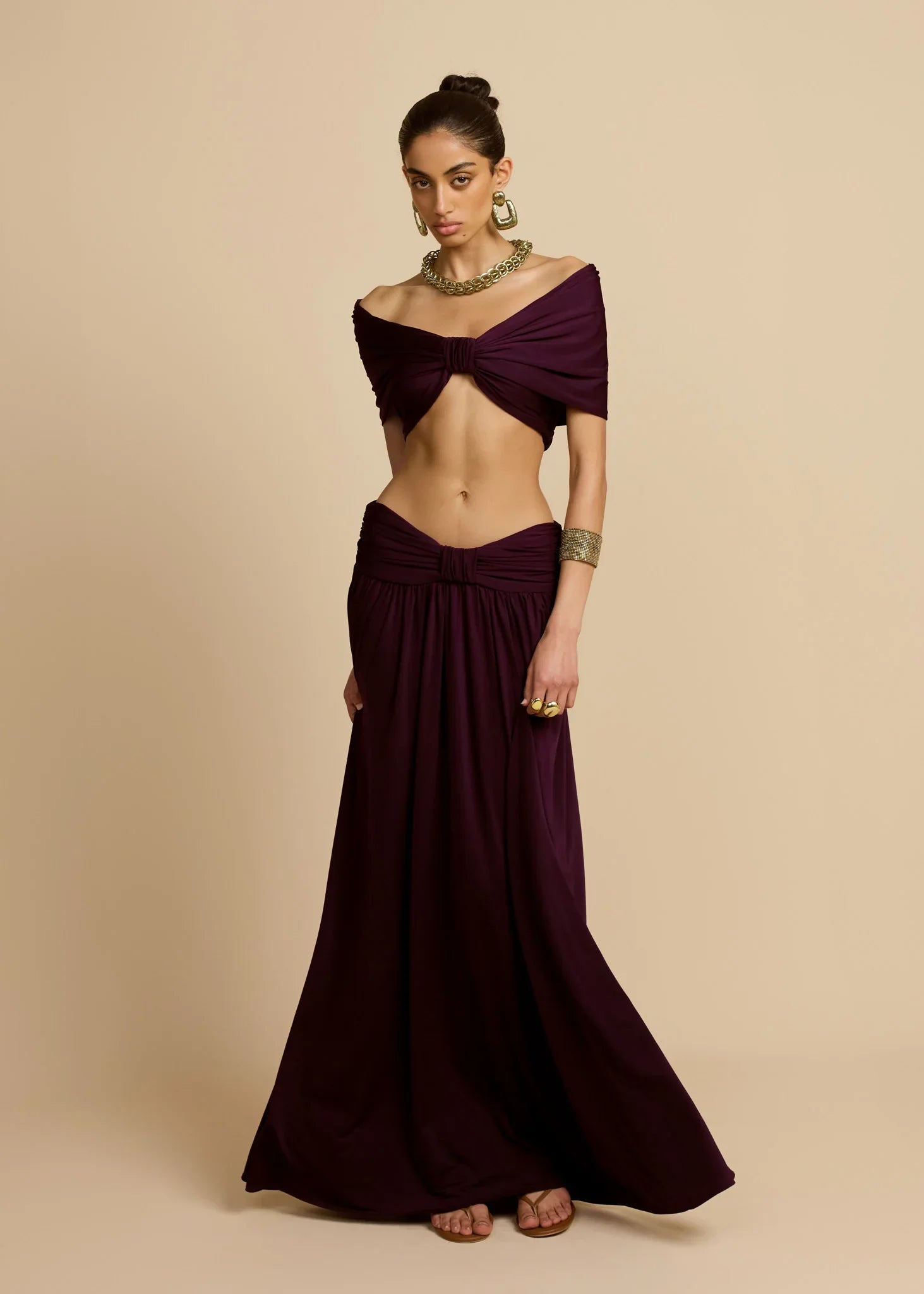 Alessia Ruched Maxi Skirt
