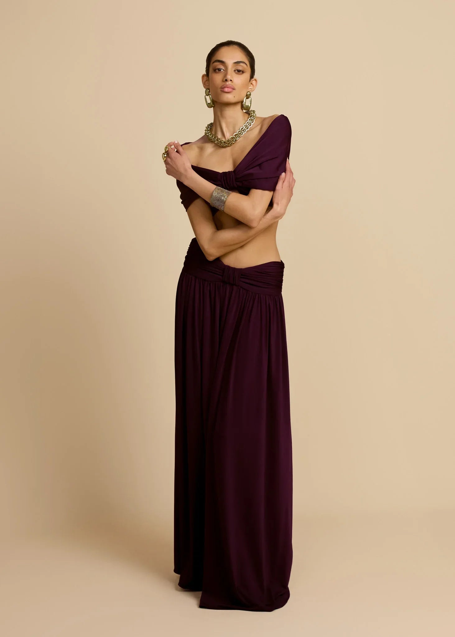 Alessia Ruched Maxi Skirt