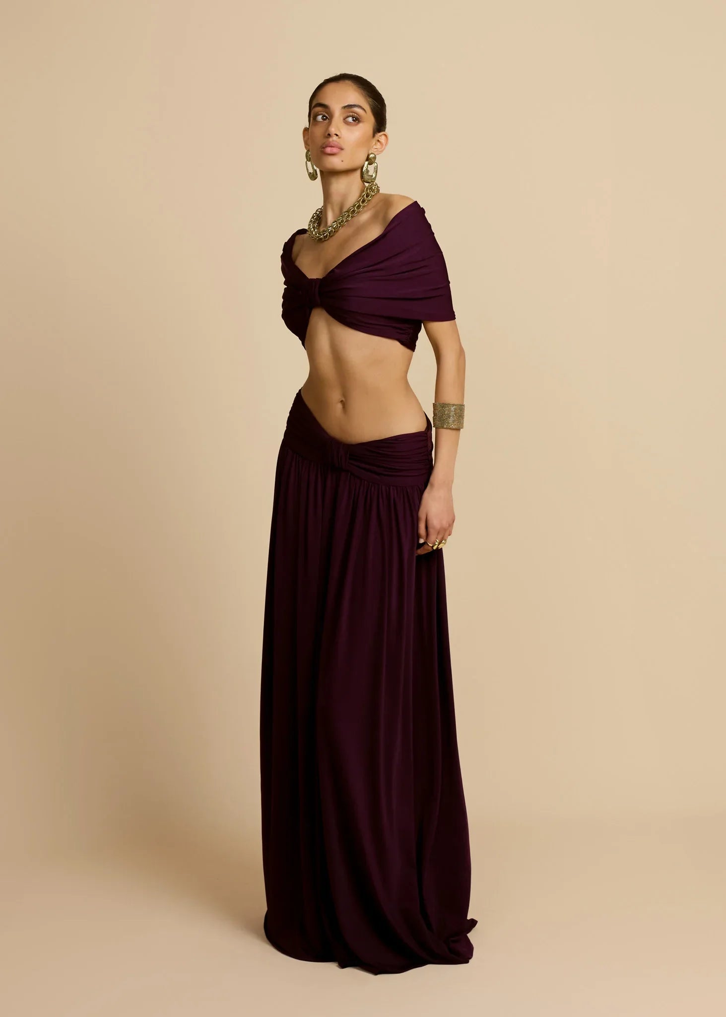 Alessia Ruched Off-Shoulder Top