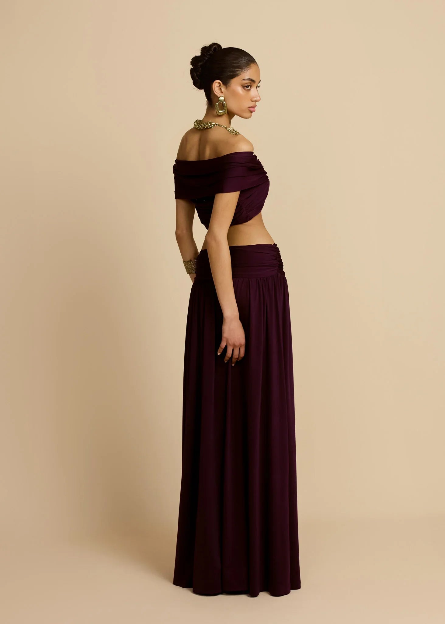 Alessia Ruched Maxi Skirt