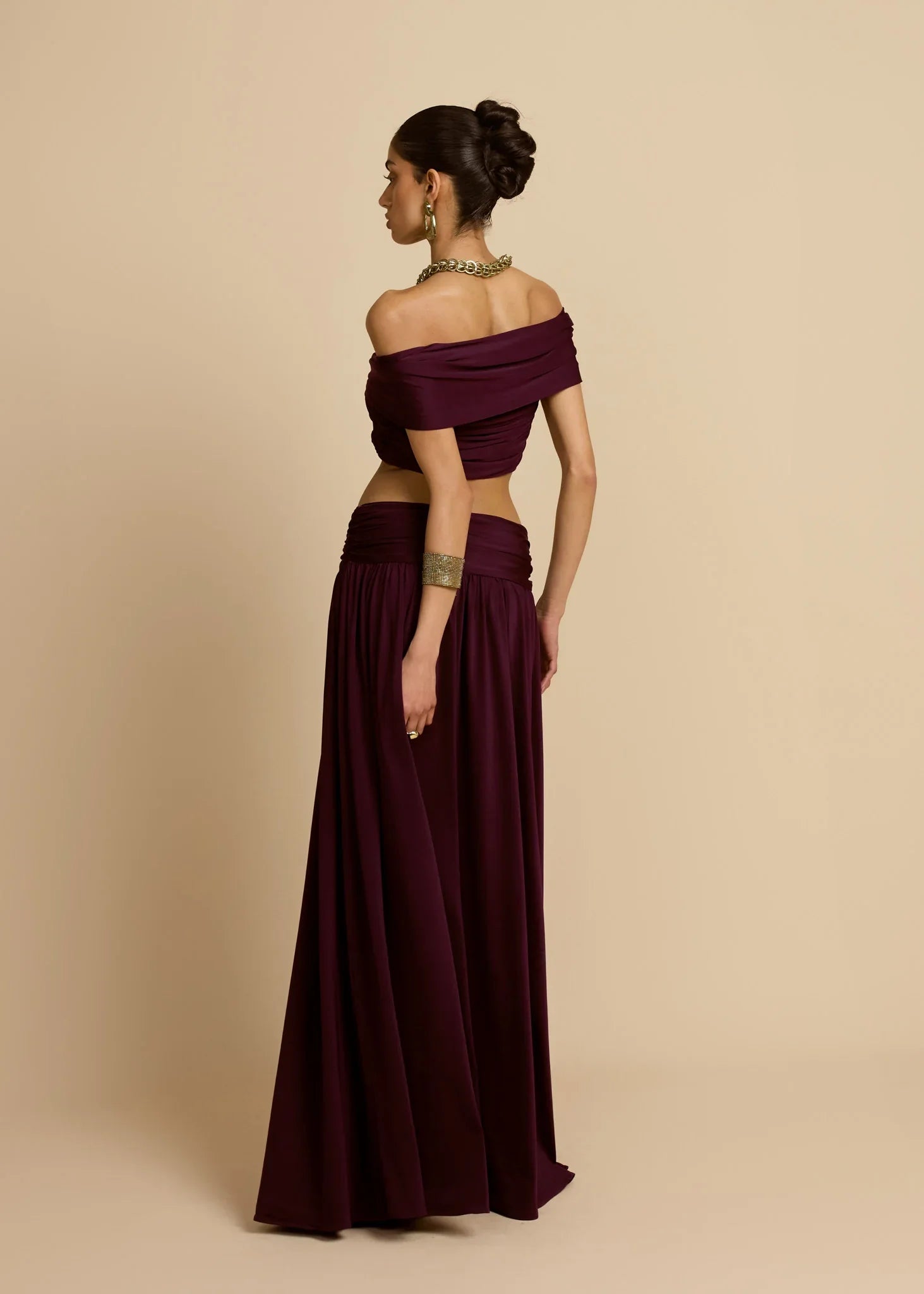 Alessia Ruched Off-Shoulder Top
