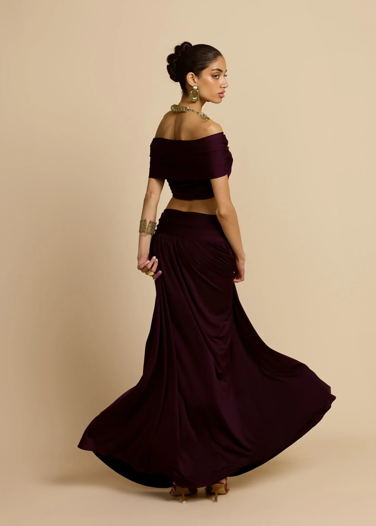 Alessia Ruched Off-Shoulder Top