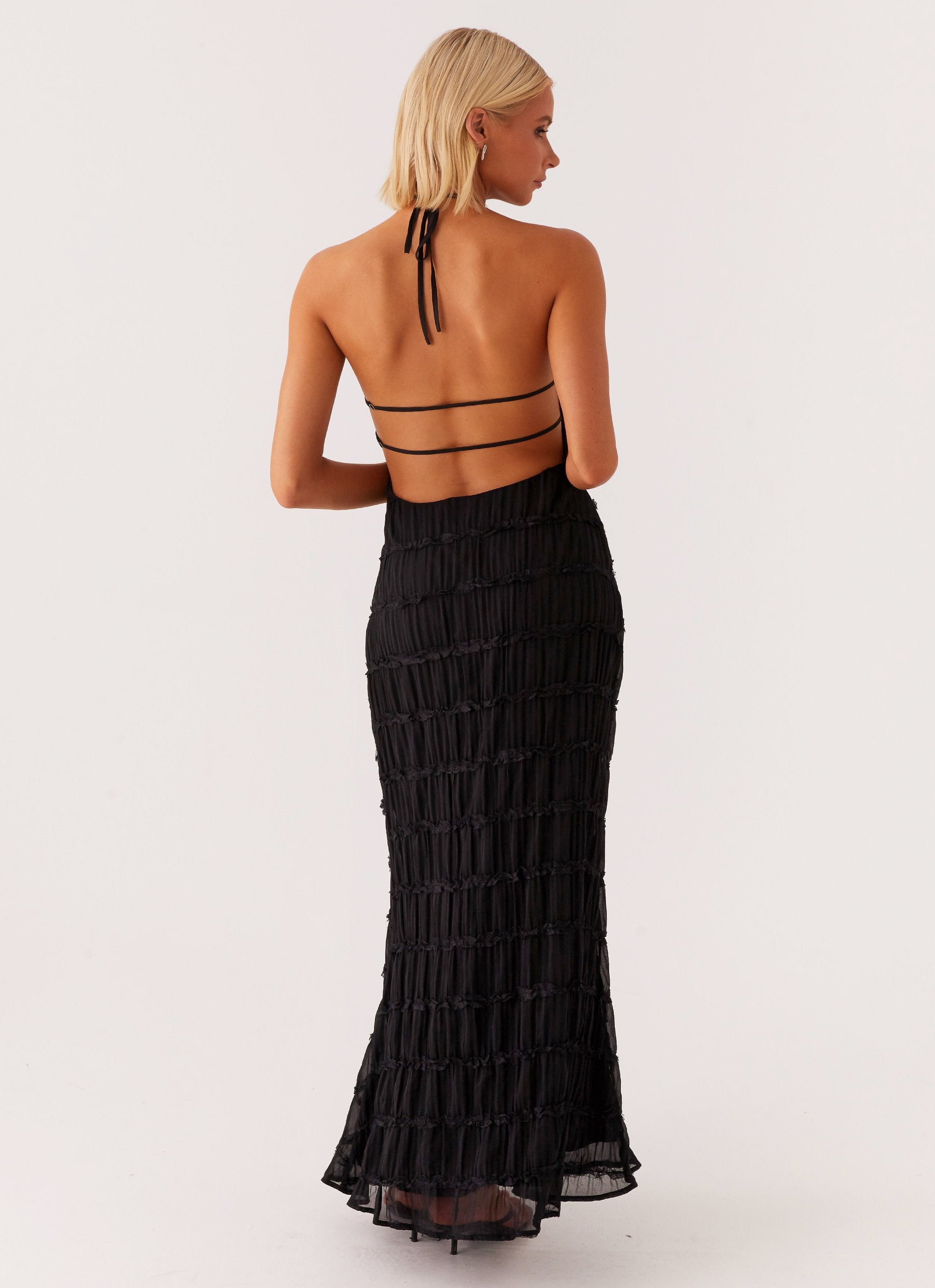 Aullie Lace Halter Maxi Dress