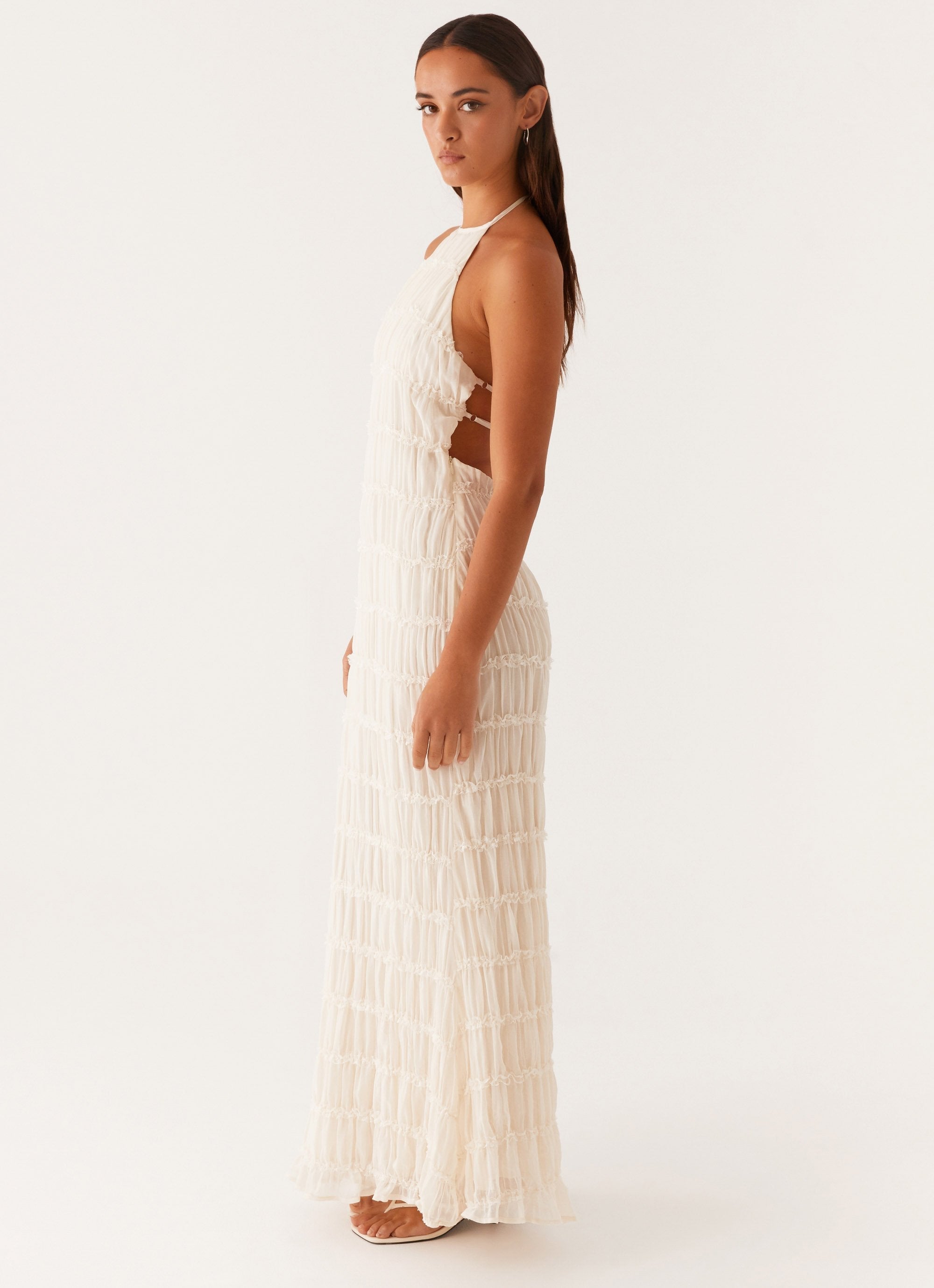 Aullie Lace Halter Maxi Dress