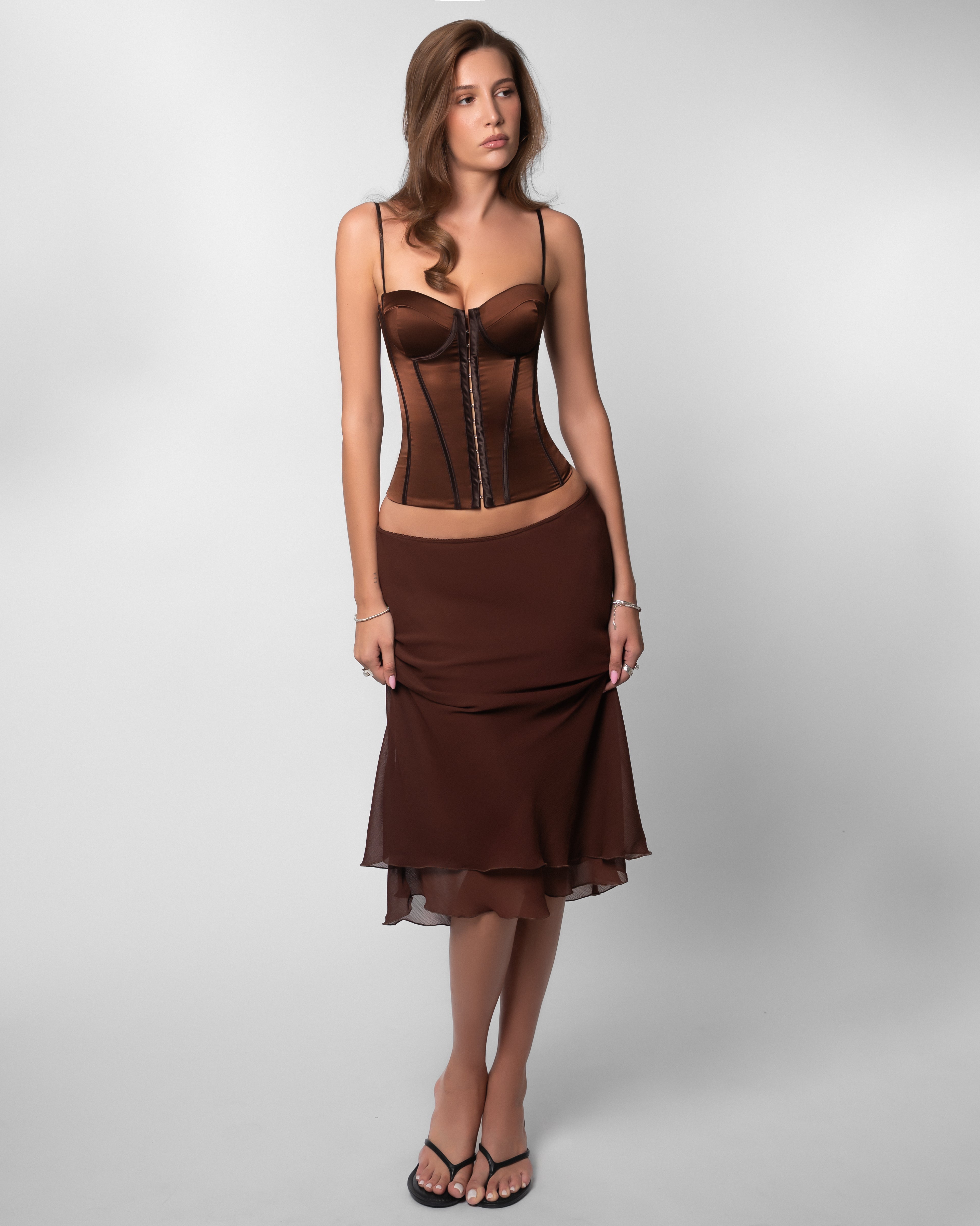 Naomi Layered Midi Skirt