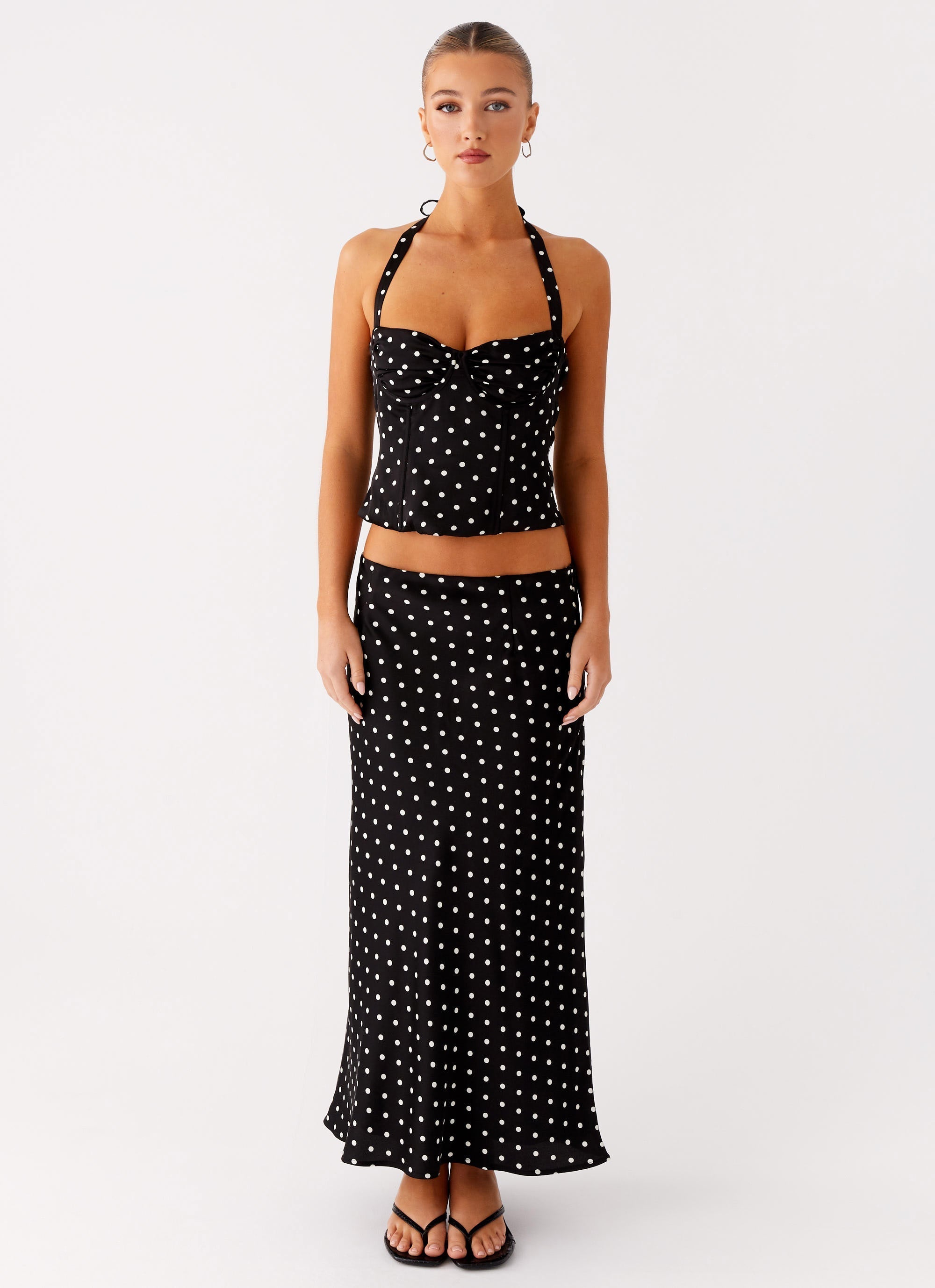 Breanna Polka Dot Midi Skirt